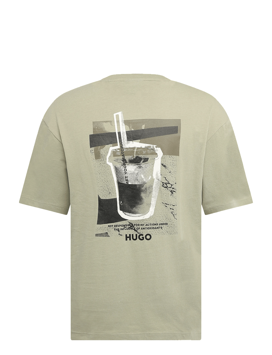 HUGO BLUE - Nurobos - kurzärmelige t-shirts - beige overflow - 1