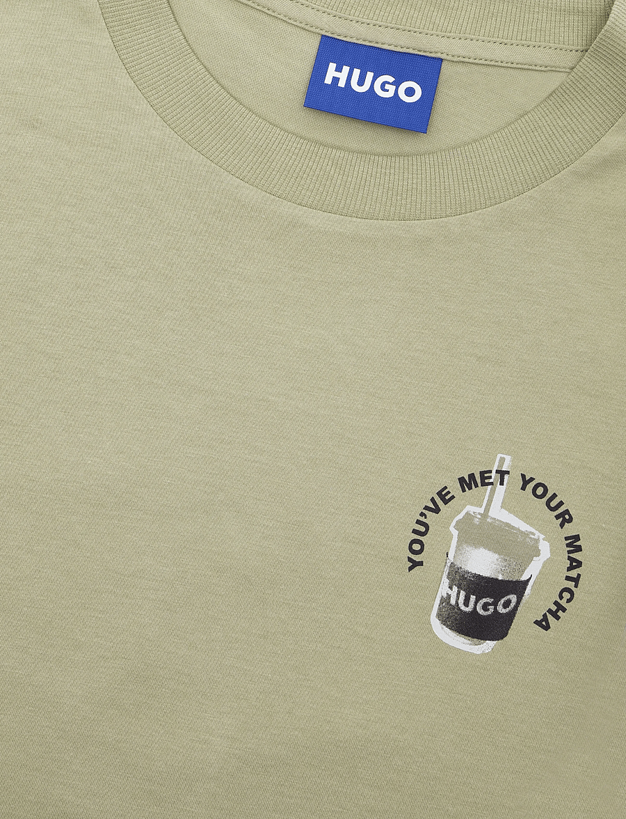 HUGO BLUE - Nurobos - kurzärmelige t-shirts - beige overflow - 2