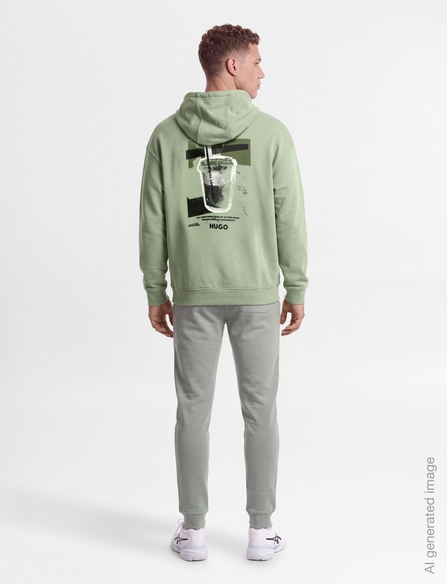 HUGO BLUE - Necdysis - hoodies - beige overflow - 4