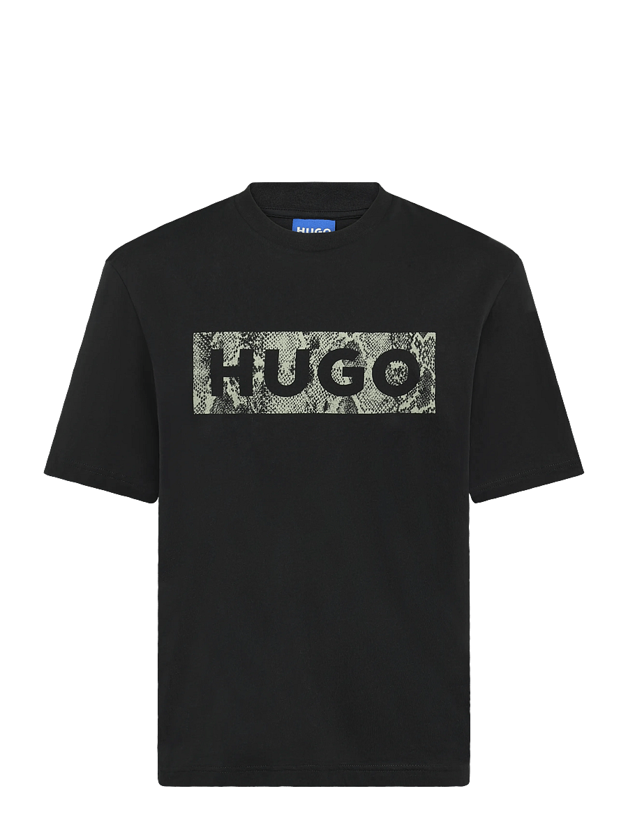 HUGO BLUE - Nerpient - kortärmade t-shirts - black - 0