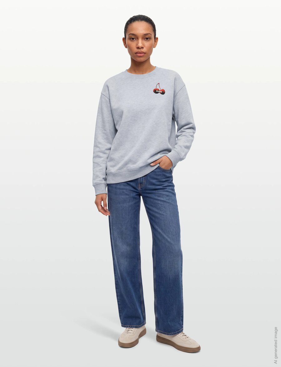 HUGO BLUE - Classic Crew_B_4 - vardagsstil - open grey - 0