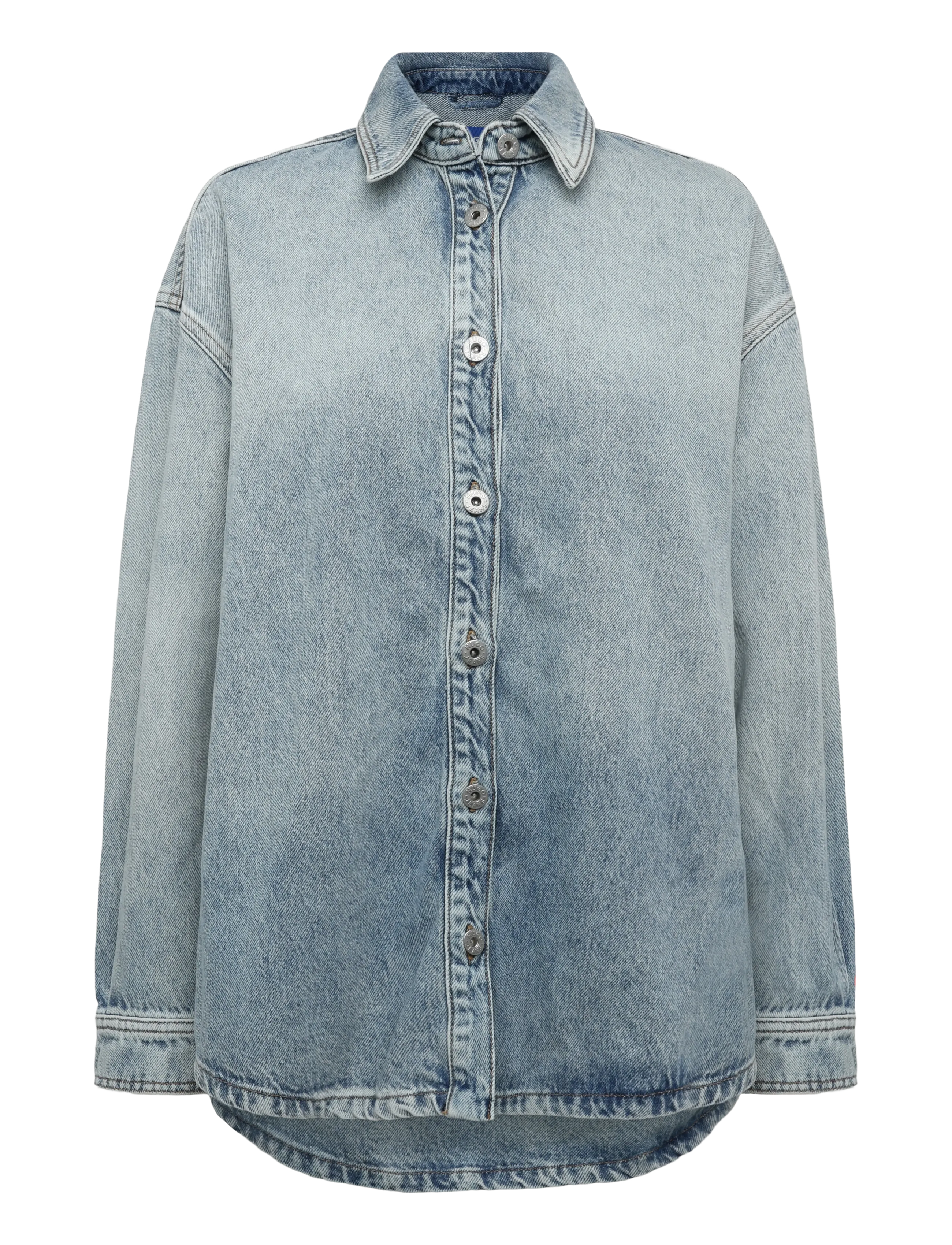HUGO BLUE Garesa_4_B, Damen, Oversized Jeanshemd, Blau, Gr.L