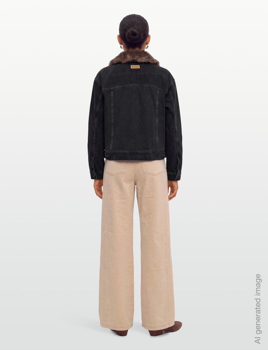 HUGO BLUE - Glamis_1_B - denim jackets - black - 4