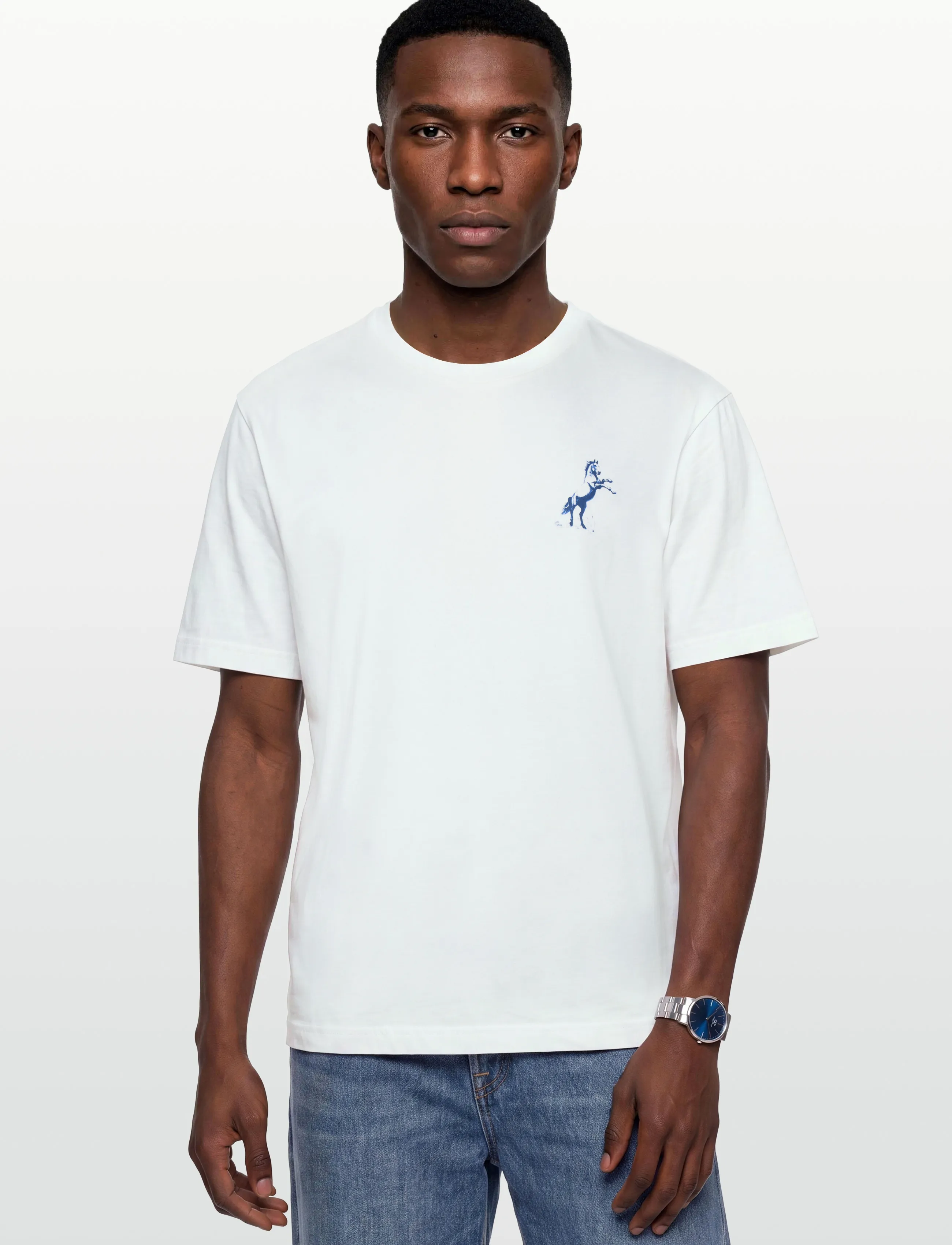 HUGO BLUE - Noxwash - lühikeste varrukatega t-särgid - open white - 3