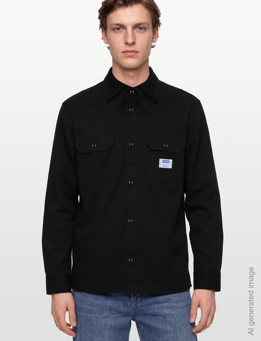 HUGO BLUE - Ekynone_1 - denimskjorter - black - 3