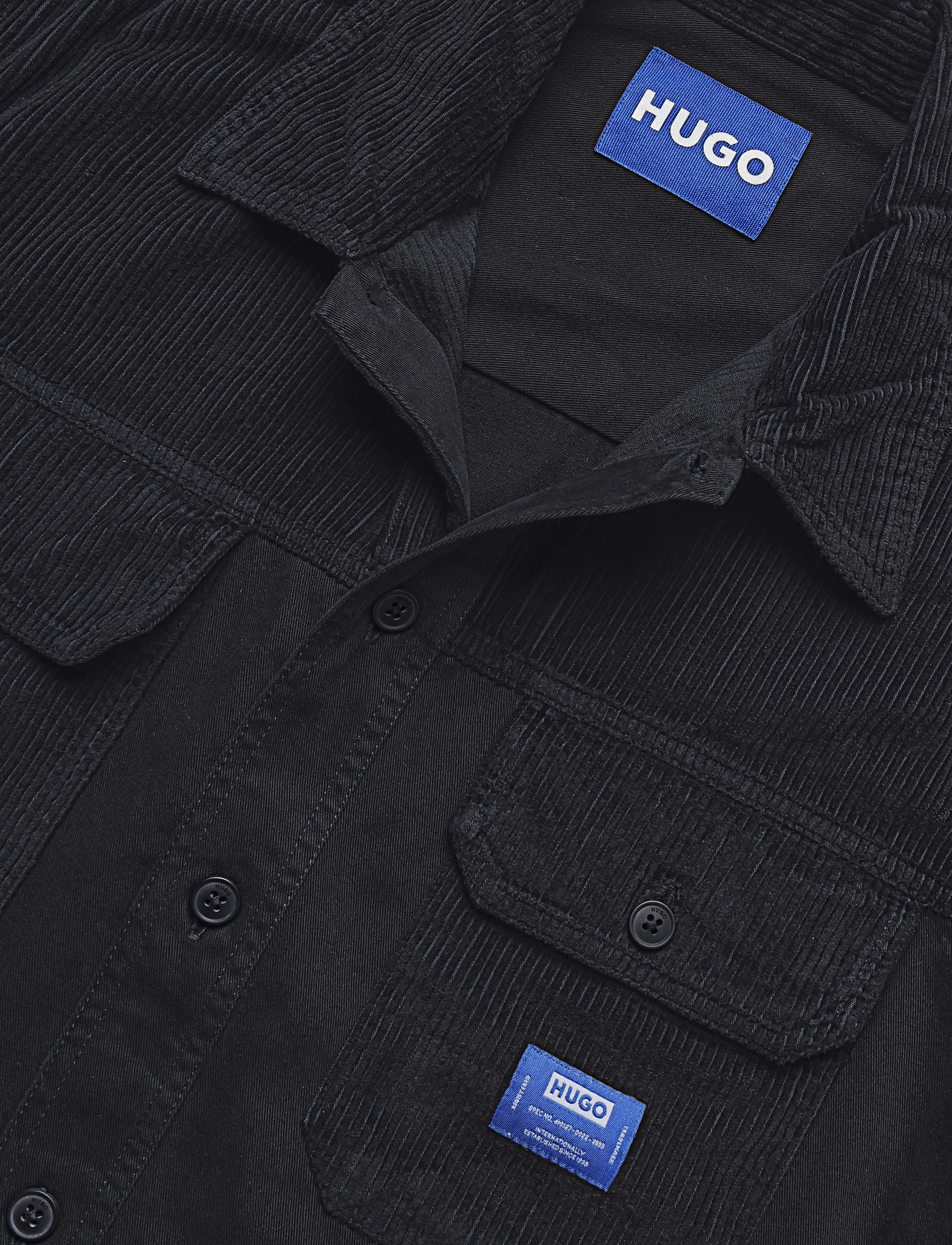 HUGO BLUE - Ebrin - cordhemden - black - 2