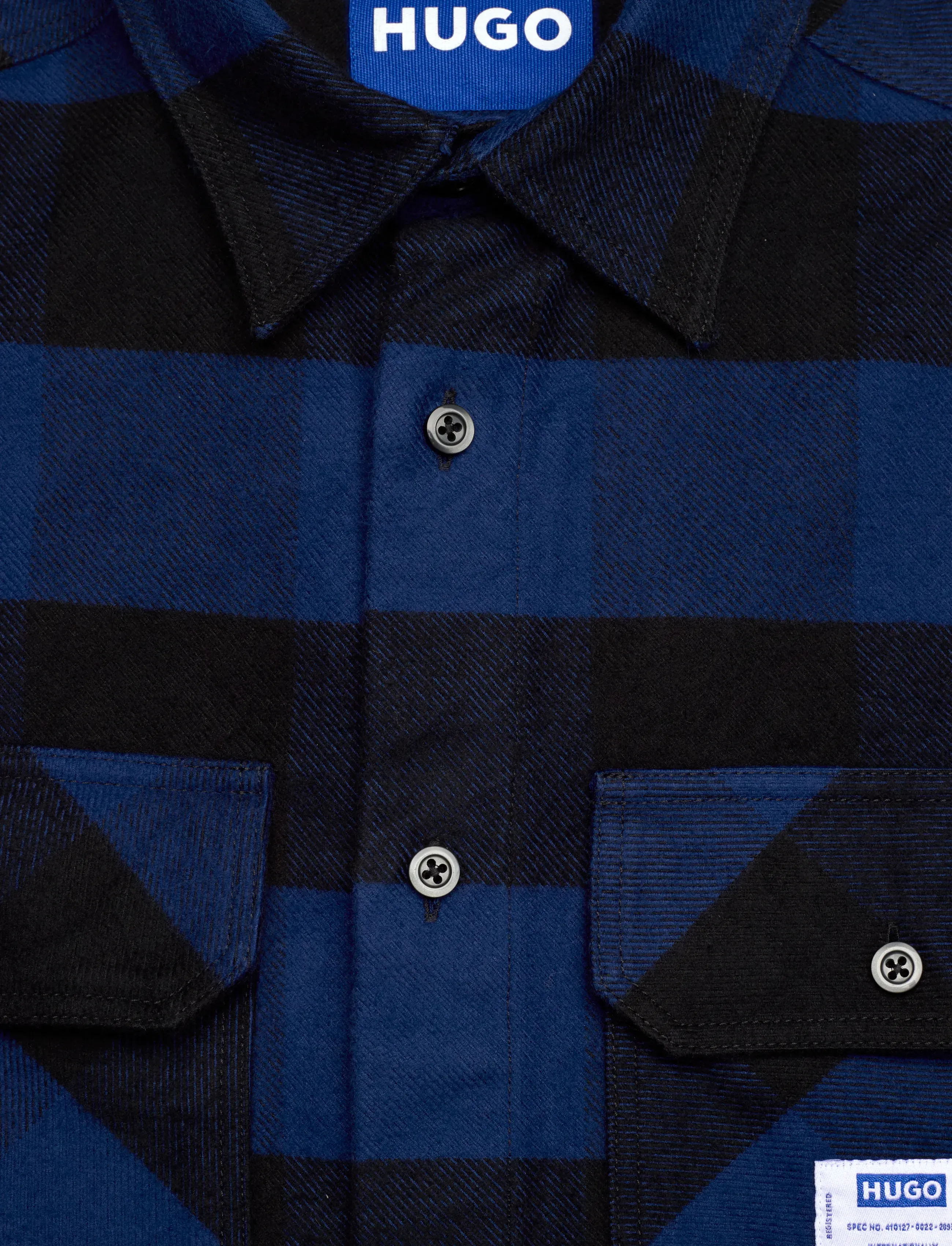 HUGO BLUE - Ebolt_1 - flanellsärgid - navy - 2