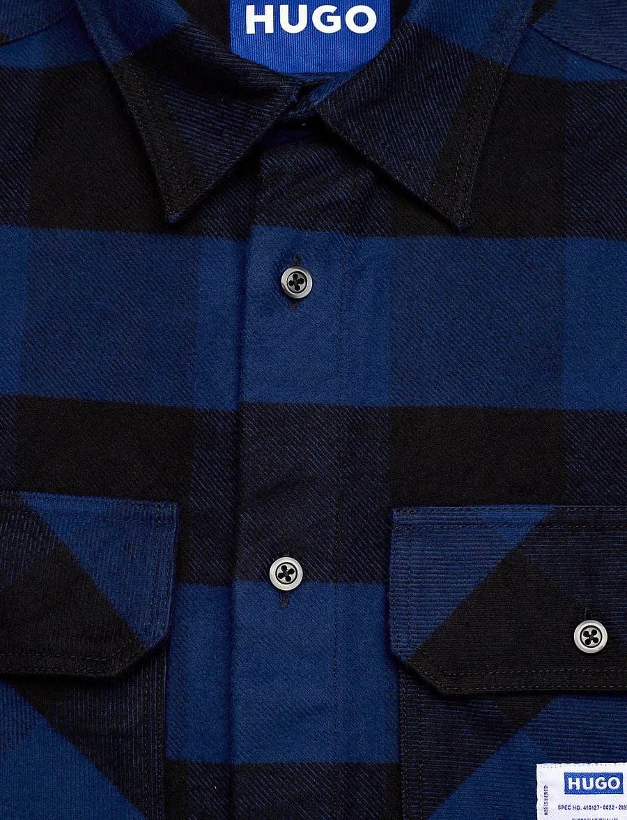 HUGO BLUE - Ebolt_1 - flanellsärgid - navy - 2
