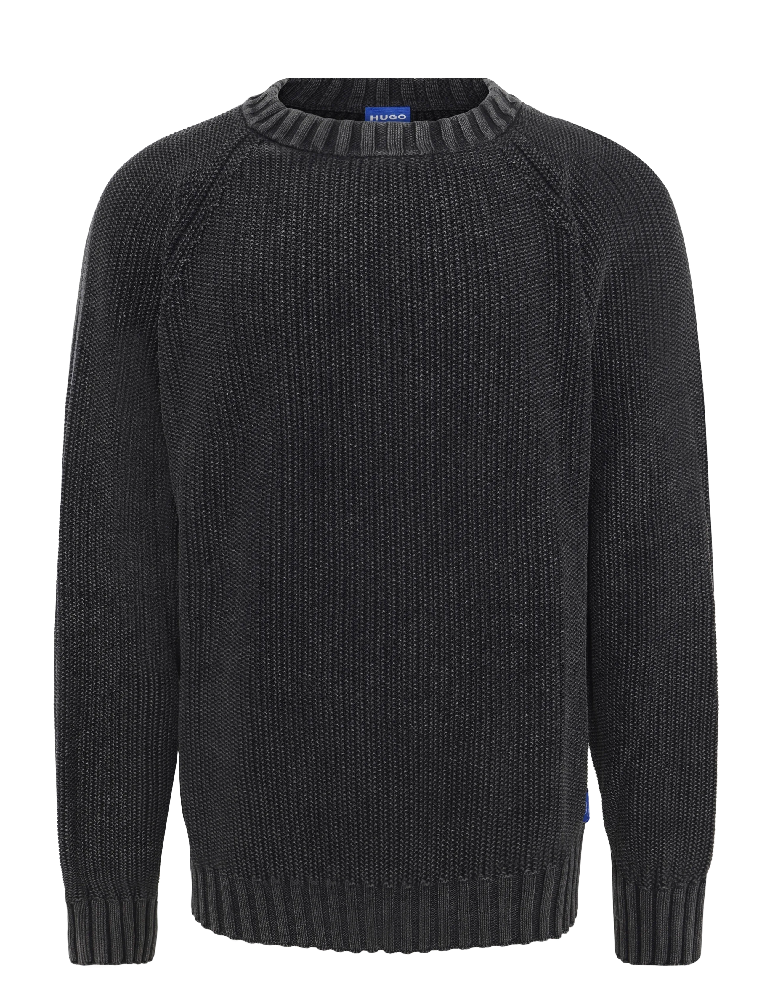 HUGO BLUE Sondye-1, M, Black, Strik > Runde Halse, Herre
