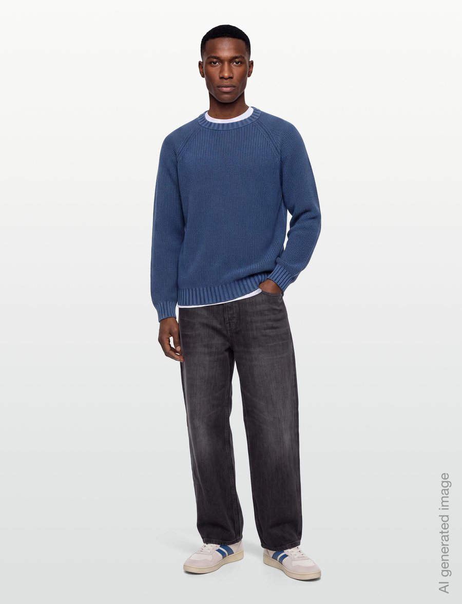 HUGO BLUE - Sondye-1 - rundhals - navy - 0