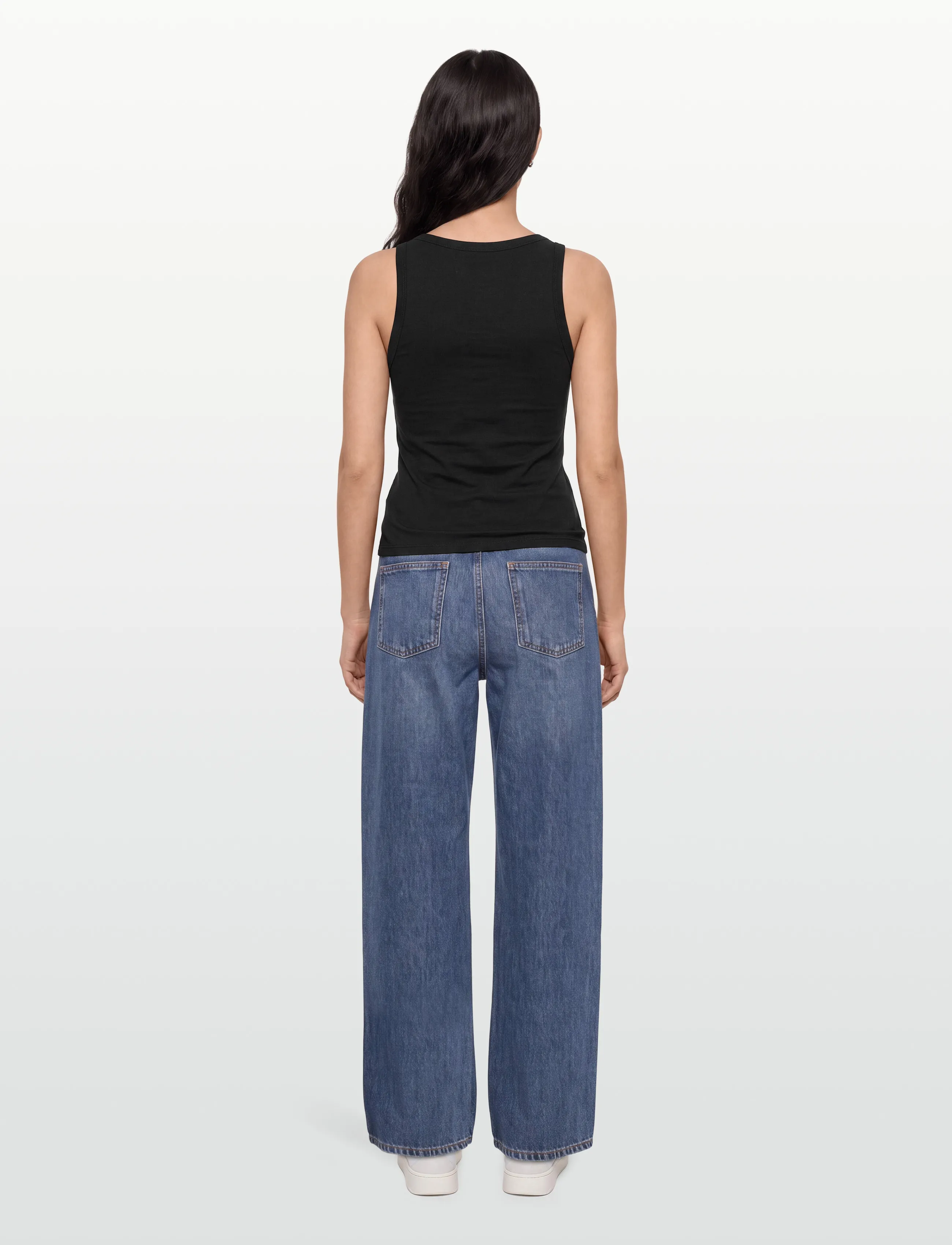 HUGO BLUE - Damatank_B_1 - linnen - black - 4