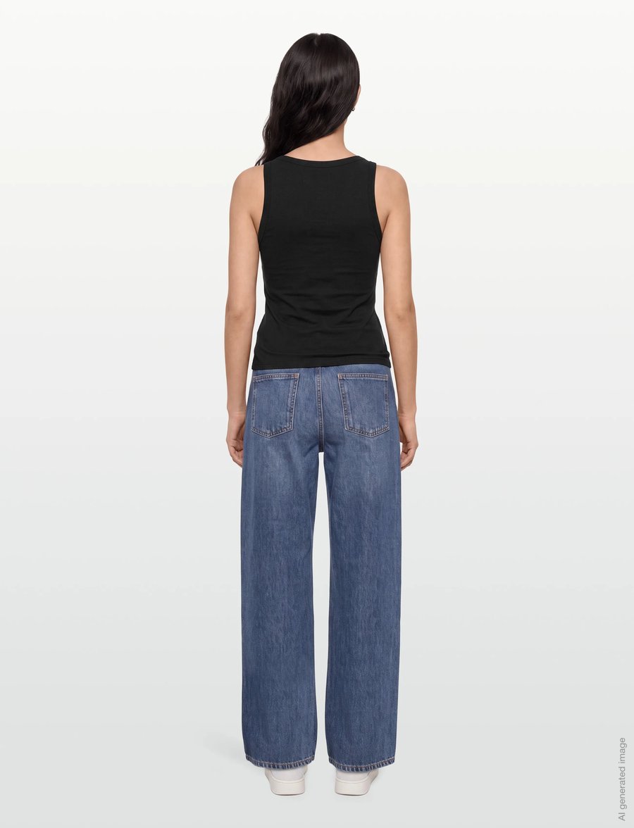 HUGO BLUE - Damatank_B_1 - linnen - black - 4