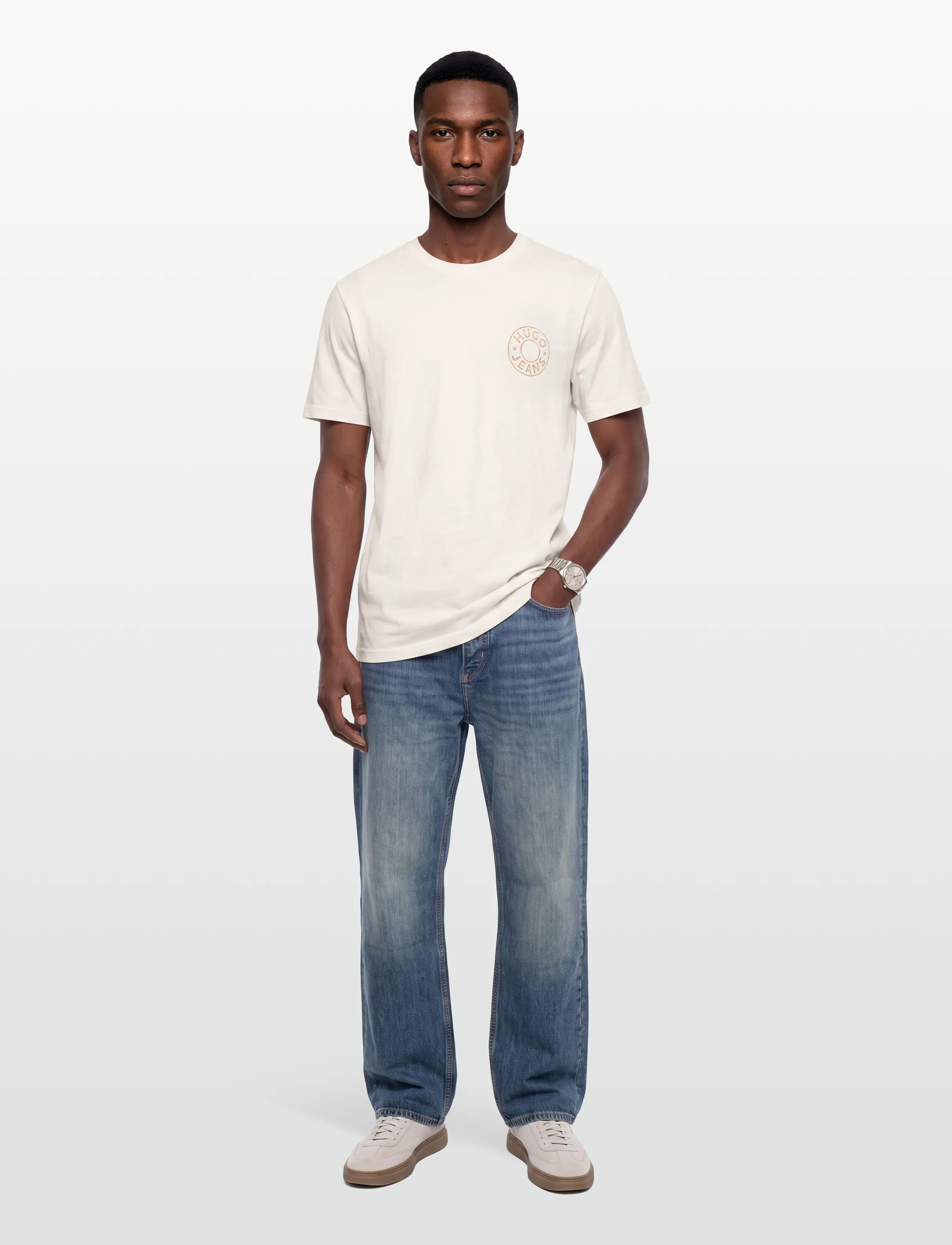 HUGO BLUE - Nemodo - kurzärmelige t-shirts - open white - 0