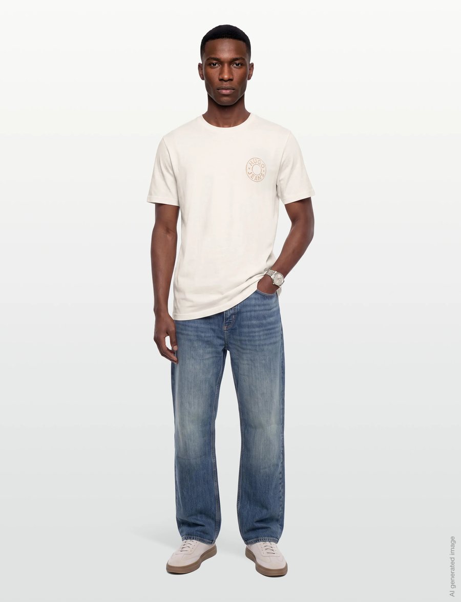 HUGO BLUE - Nemodo - kurzärmelige t-shirts - open white - 0