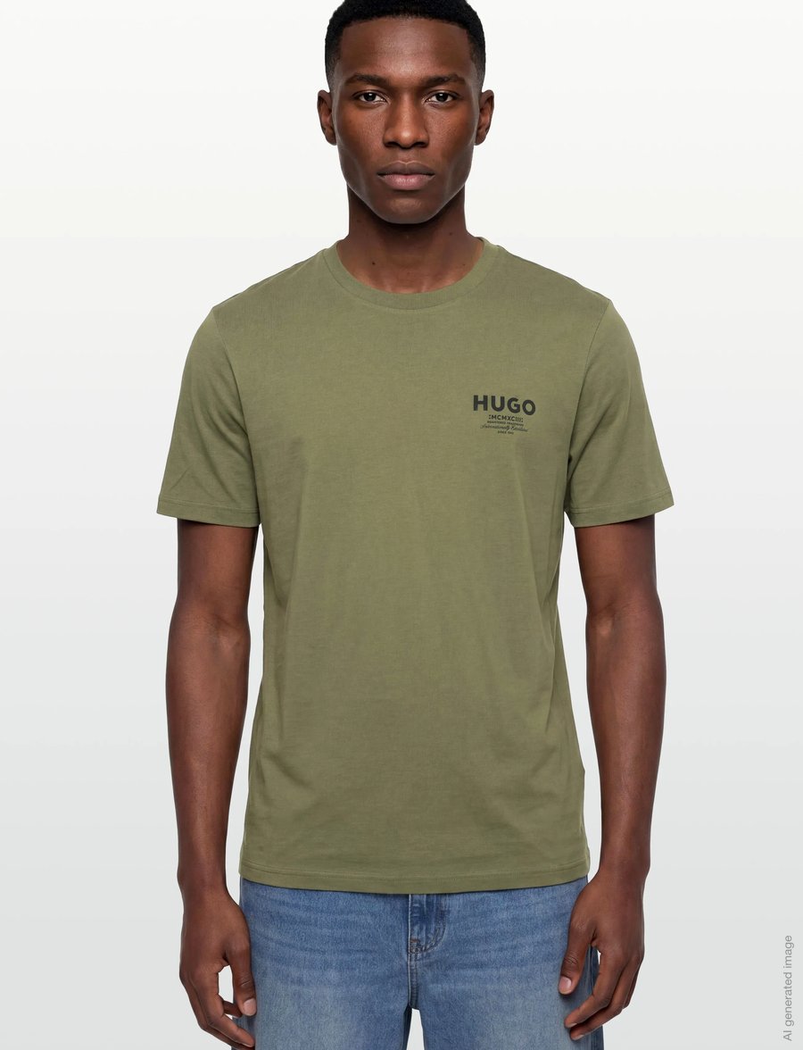 HUGO BLUE - Nesptee - kortærmede t-shirts - open green - 3