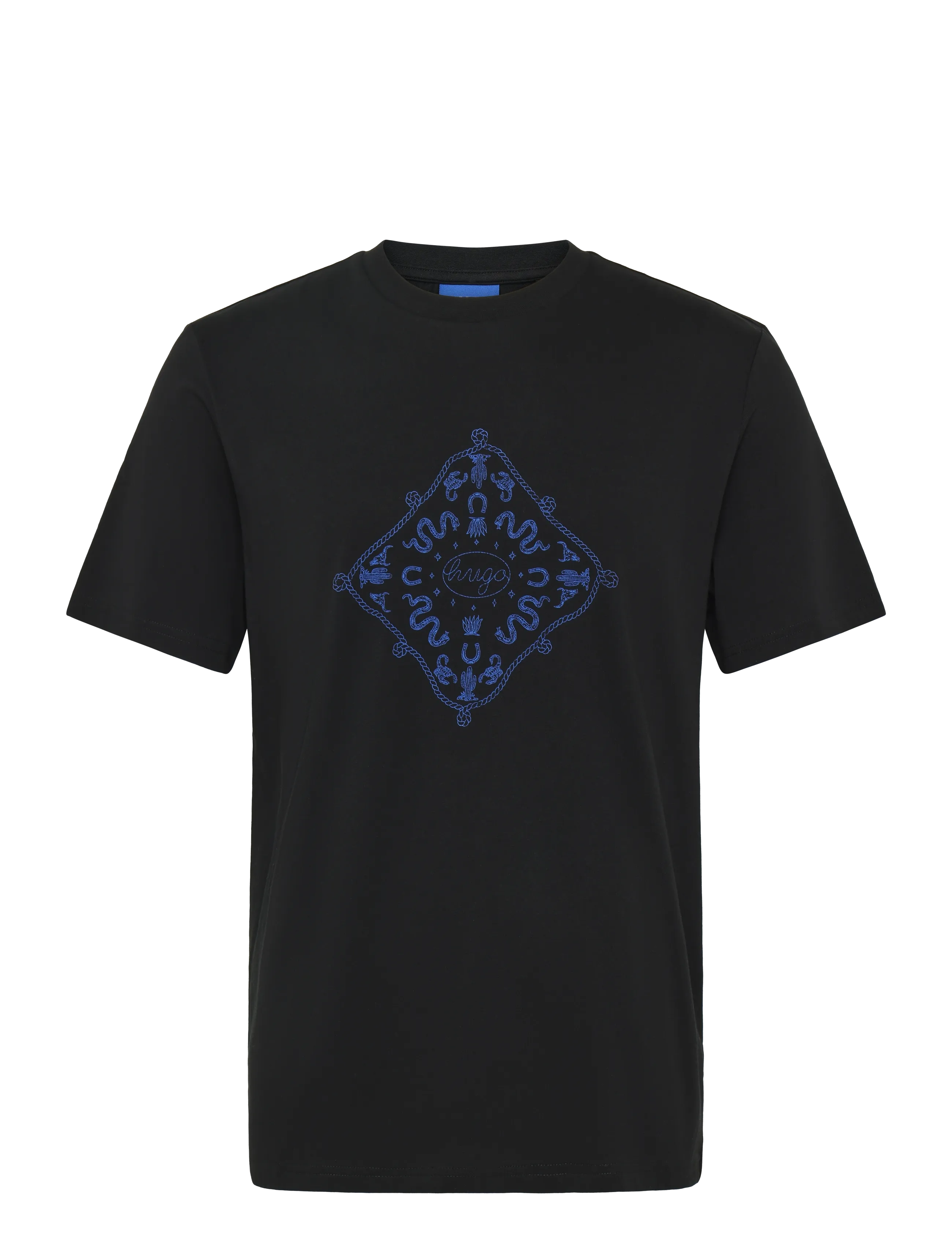 HUGO BLUE Nerberri, S, Black, T-Shirts > Kortærmede, Herre