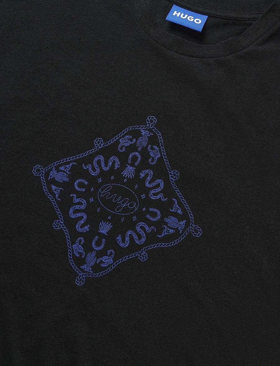 HUGO BLUE - Nerberri - kurzärmelige t-shirts - black - 2