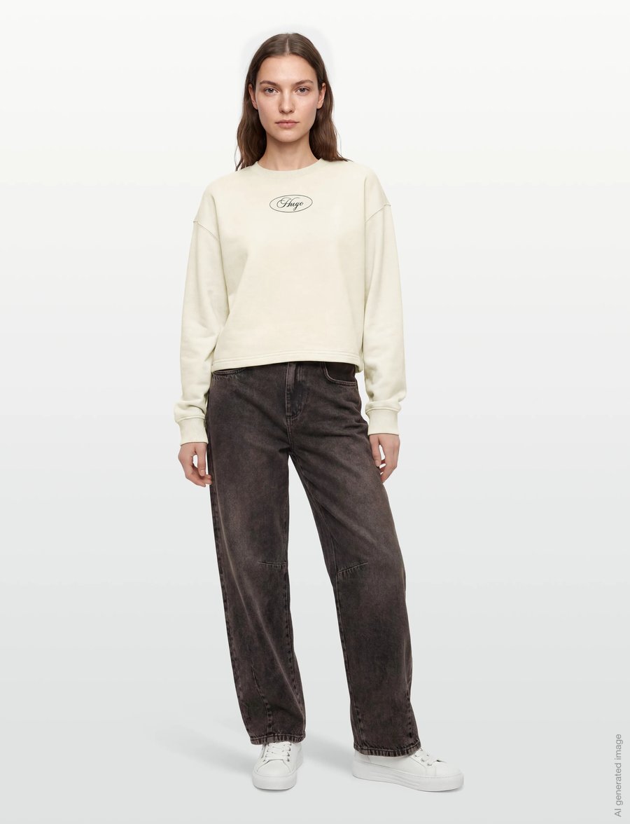 HUGO BLUE - Damaswee_B_1 10283345 01 - jumpers - open white - 0