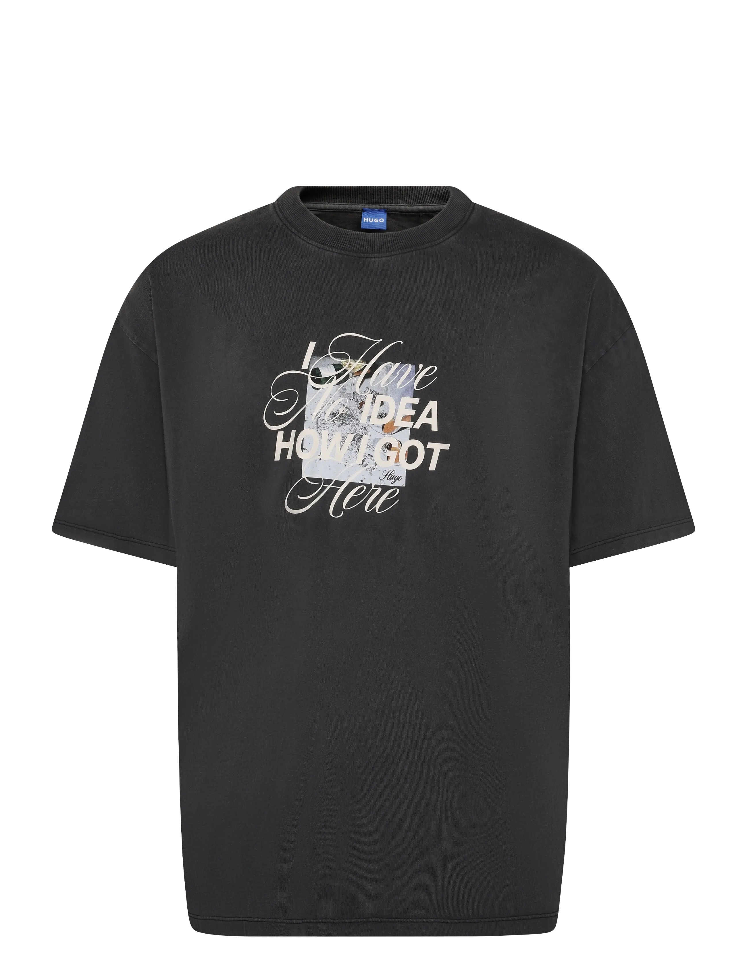 HUGO BLUE Oversized Tee_B_17 - T-shirts - BLACK / black