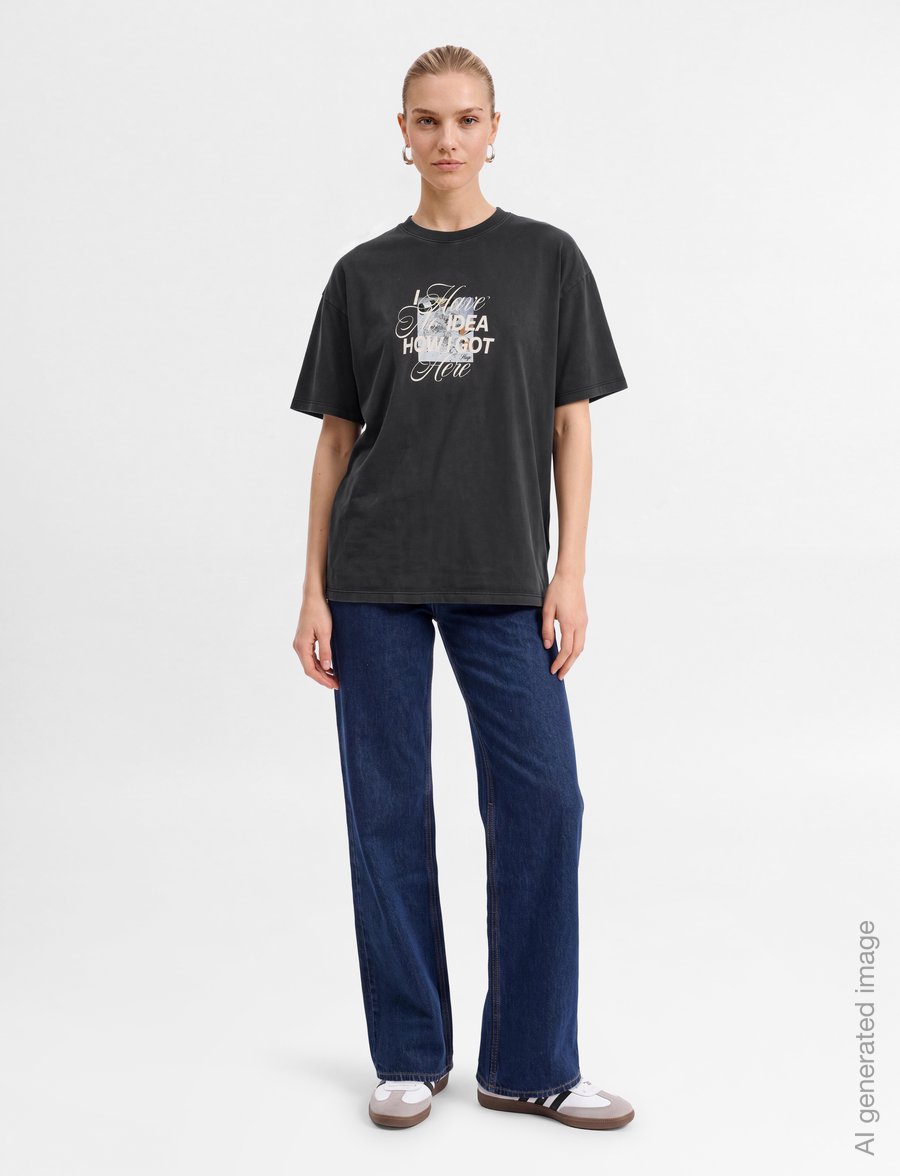 HUGO BLUE - Oversized Tee_B_17 - t-shirts - black - 0