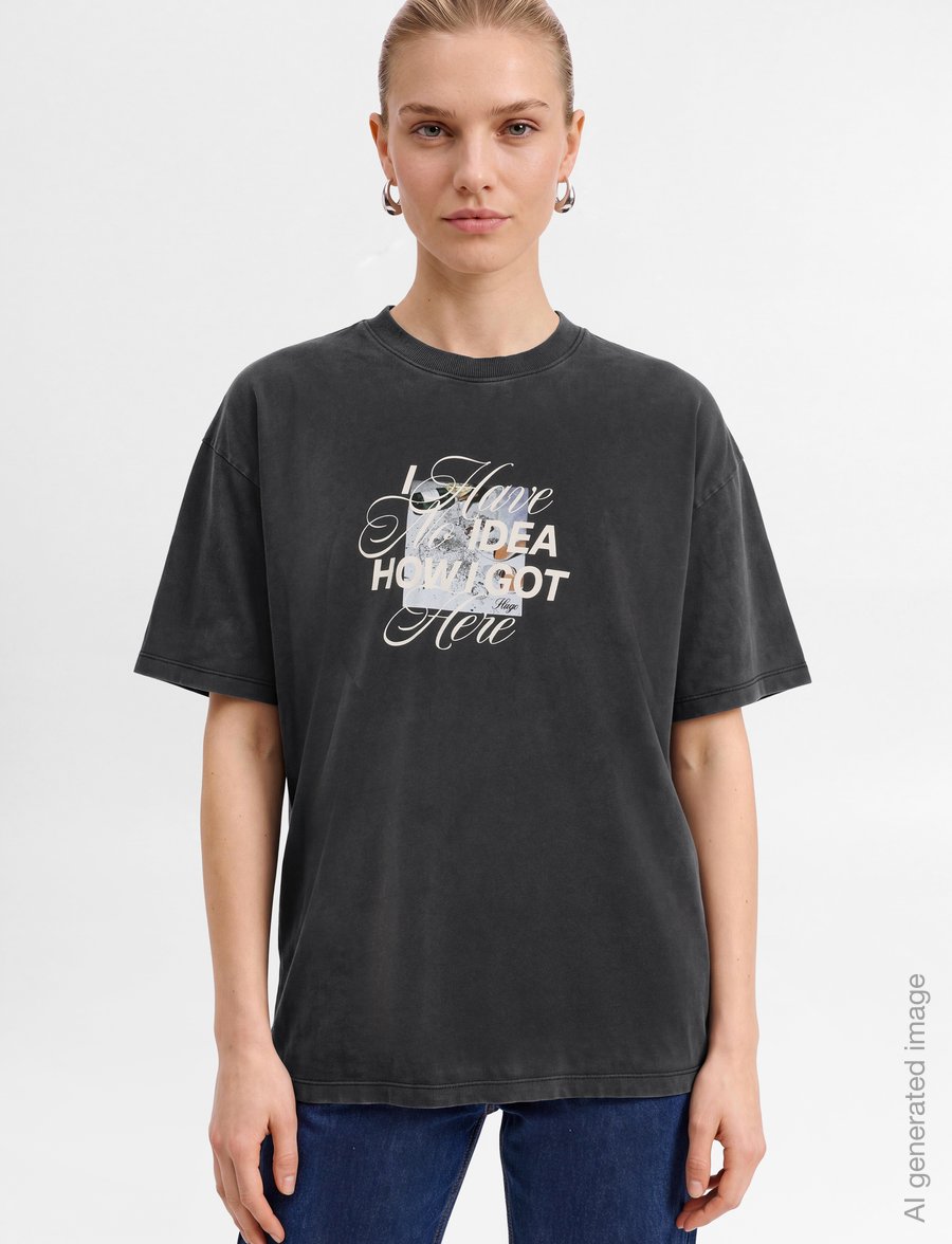 HUGO BLUE - Oversized Tee_B_17 - t-shirts - black - 3