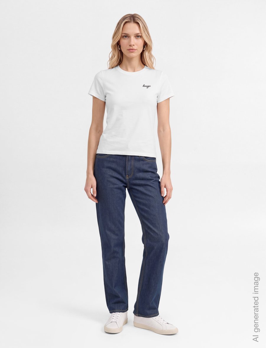HUGO BLUE - Damatee_B - t-särgid - white - 0
