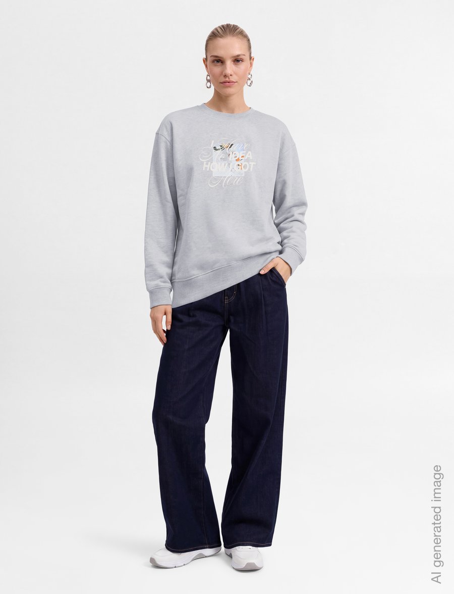HUGO BLUE - Classic Crew_B_5 - vardagsstil - open grey - 0