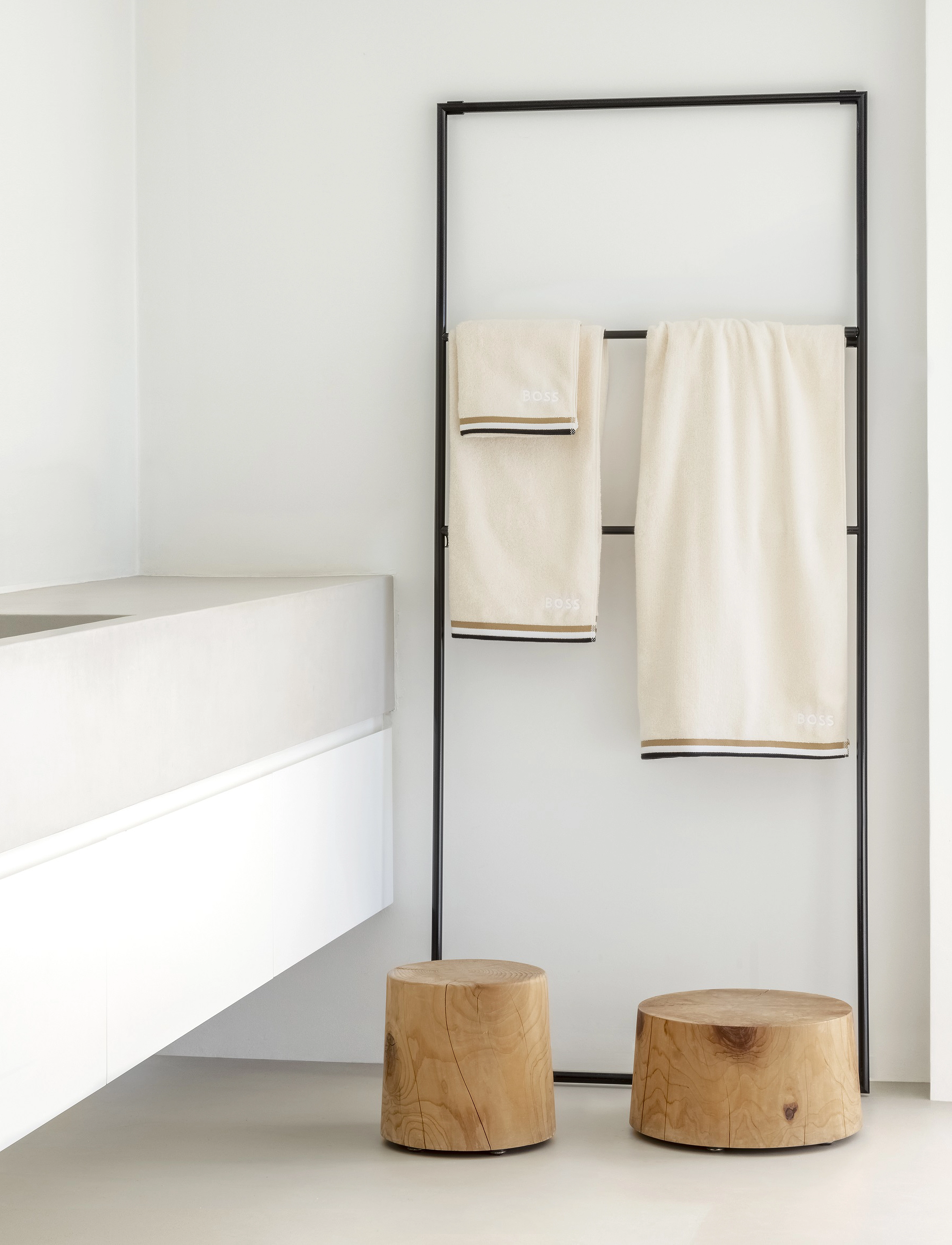 Boss Home - ICOSTRIP Bath sheet - beige - 2