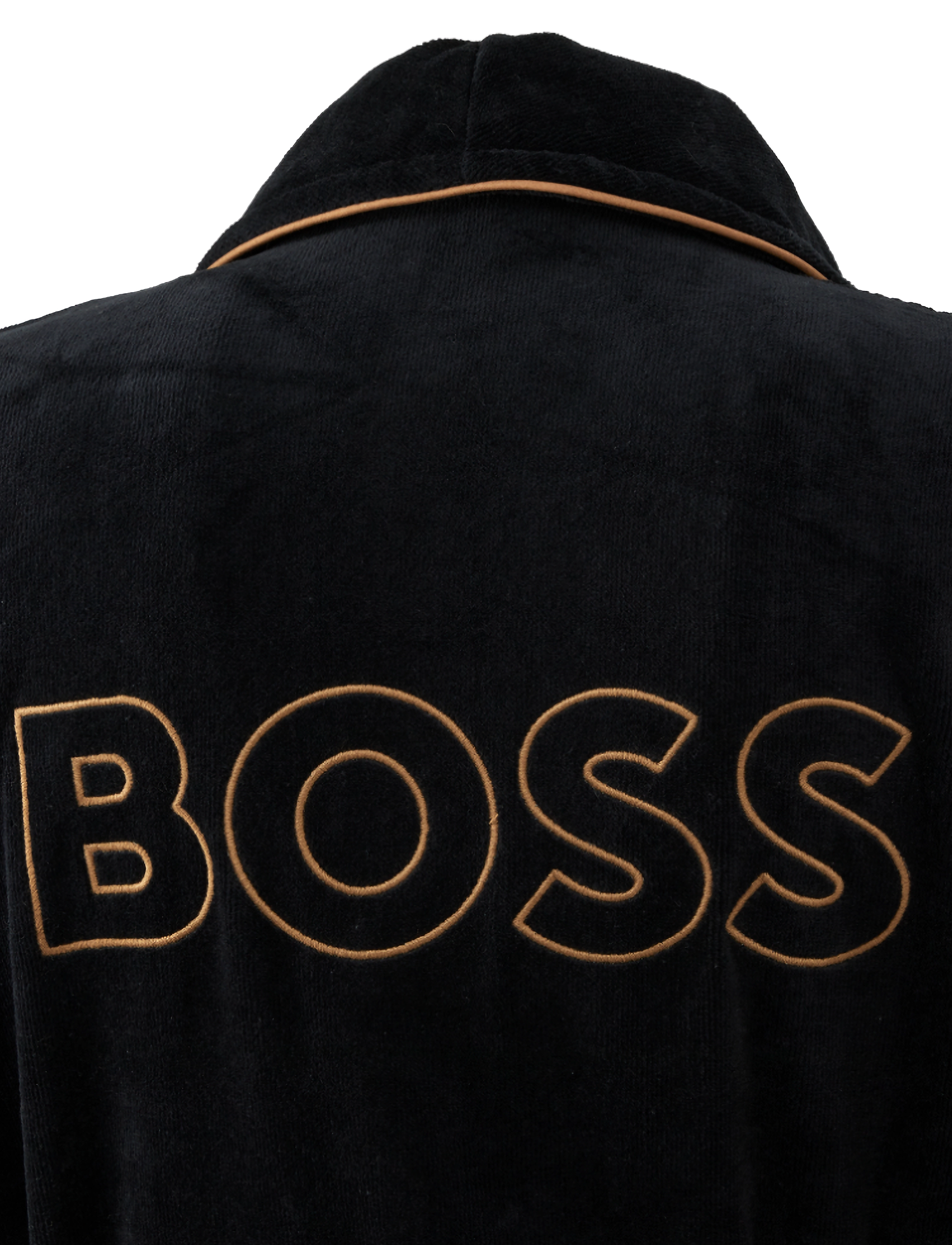 Boss Home Tiago Bath Robe, Mænd, Frotte Badekåbe, Sort, Str: XL
