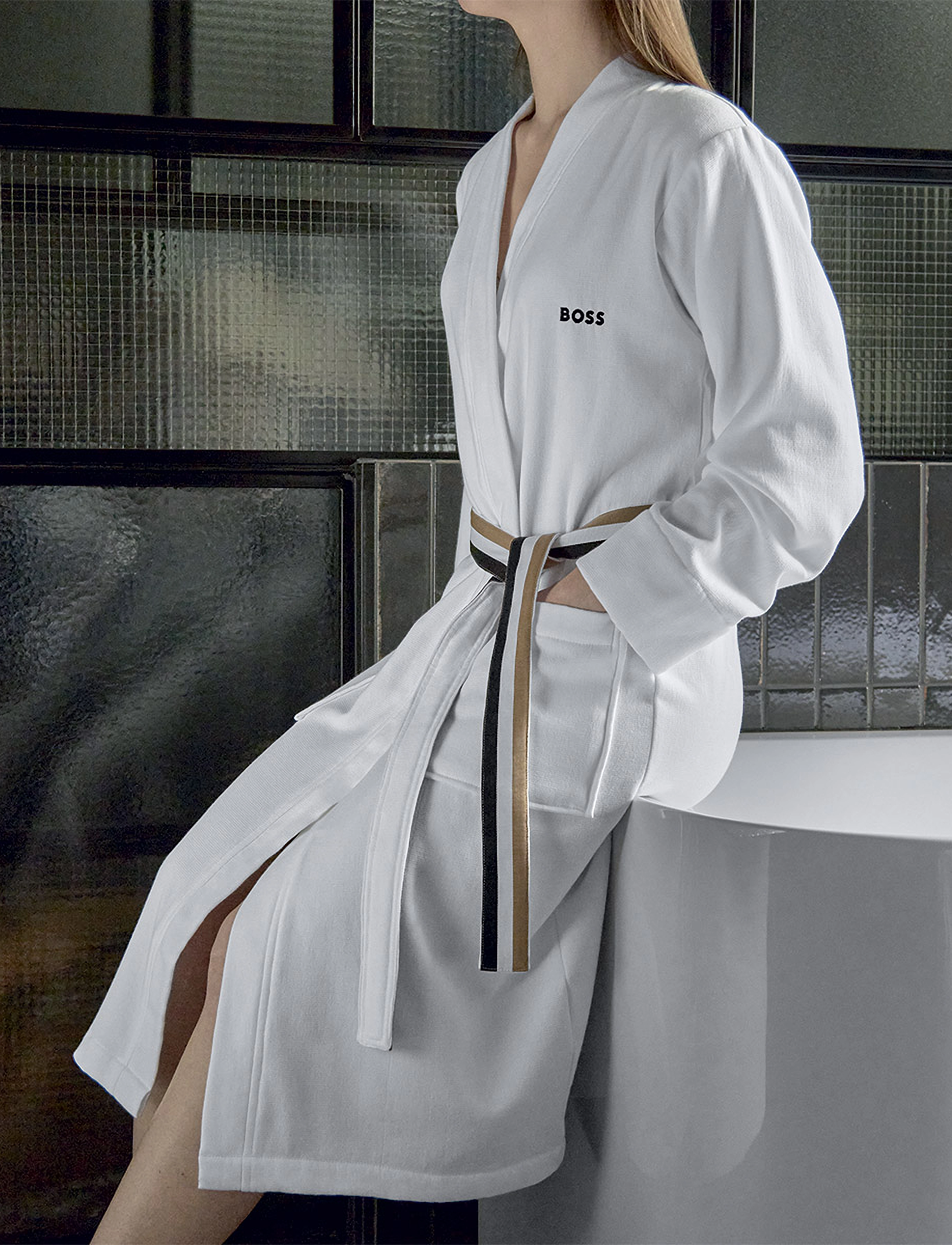 Boss Home Blinea Bath Robe, XL, Bathroom Textiles, Weiß - Robes, Frauen