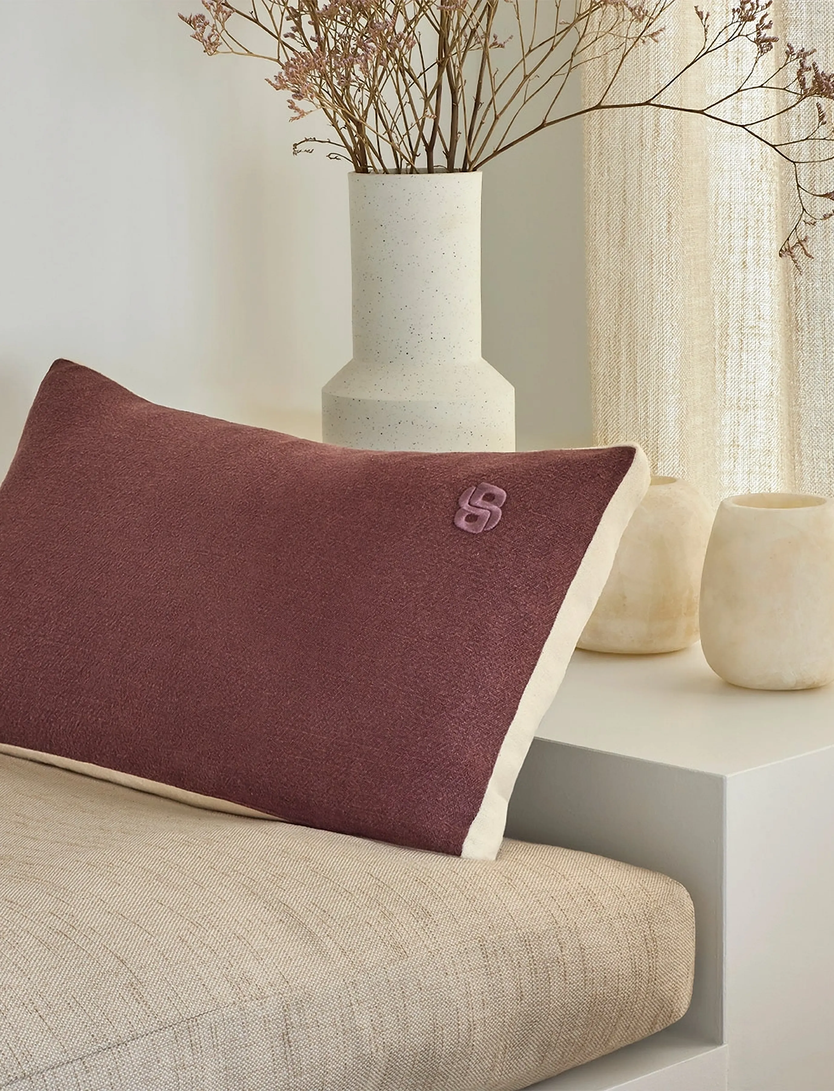 Boss Home Clayton Cushion Cover, 31X55 cm, Cushions & Blankets, Braun - Covers, Homeware