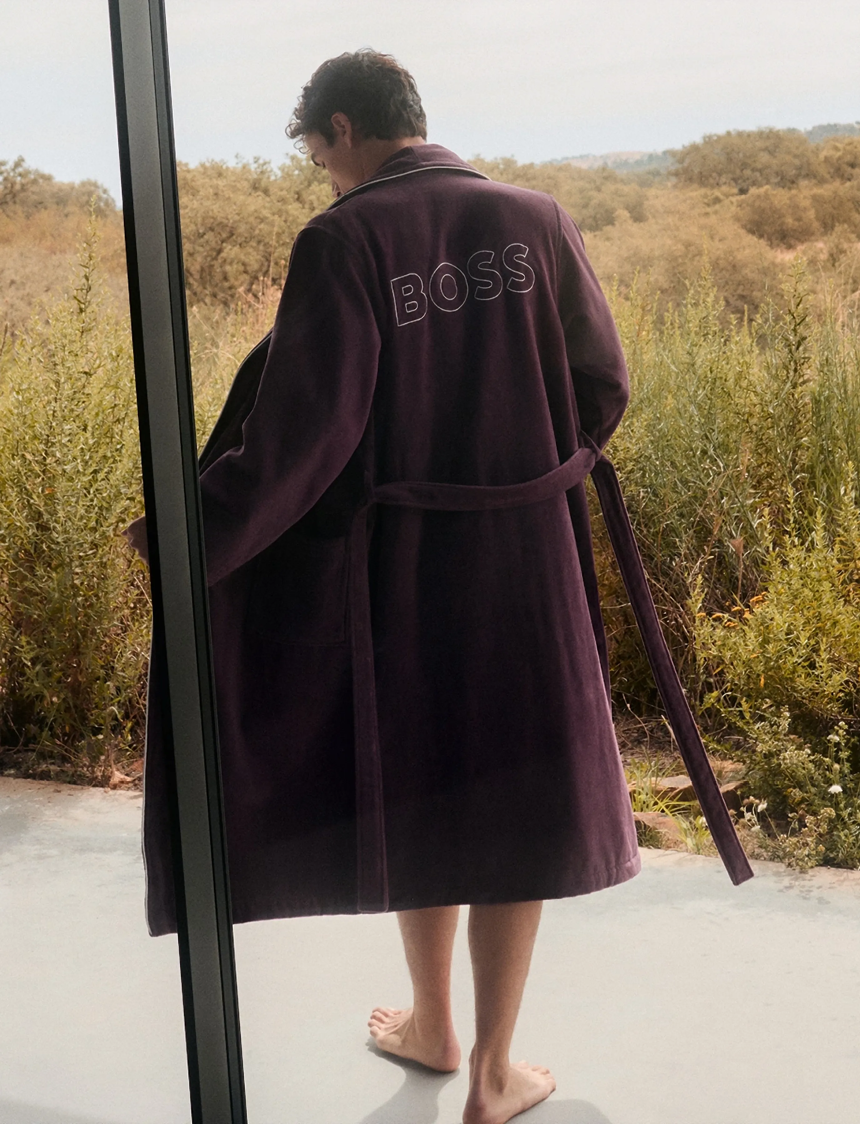 Boss Home Tiago Bath Robe, L, Bathroom Textiles, Burgunderrot - Robes, Frauen