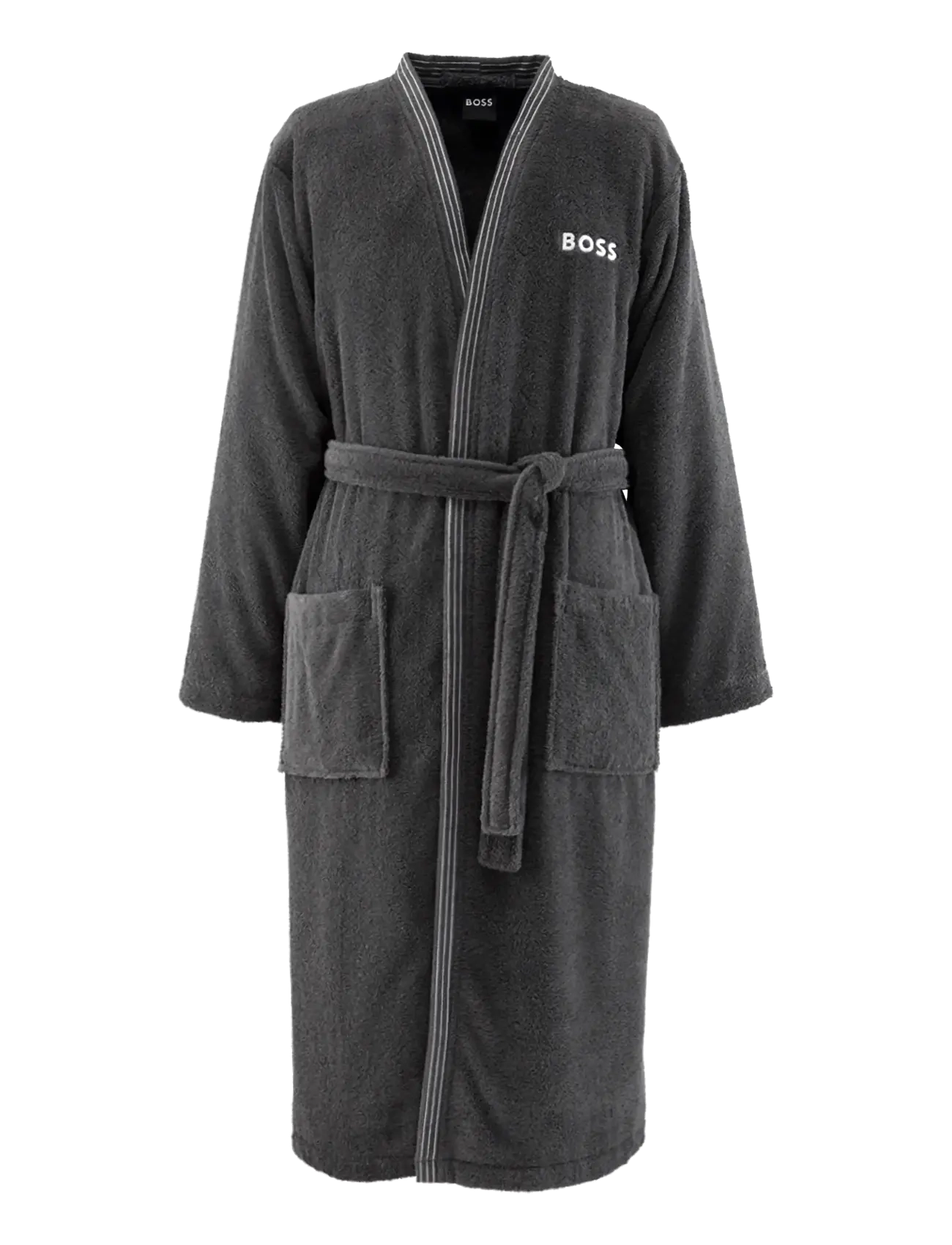 Boss Home EDGE Man bathrobe - Morgenkåber - GRAPHIT / grey