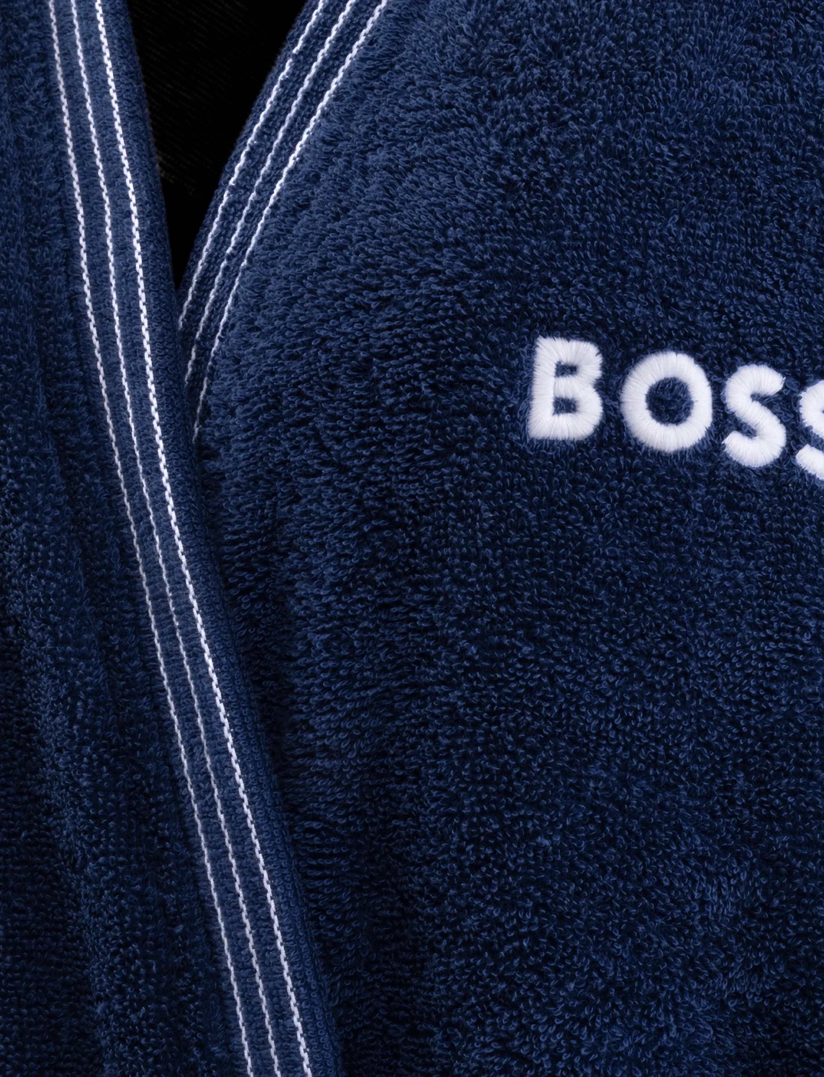 Boss Home Edge Man Bathrobe, XL, Bathroom Textiles, Marineblau - Robes, Frauen