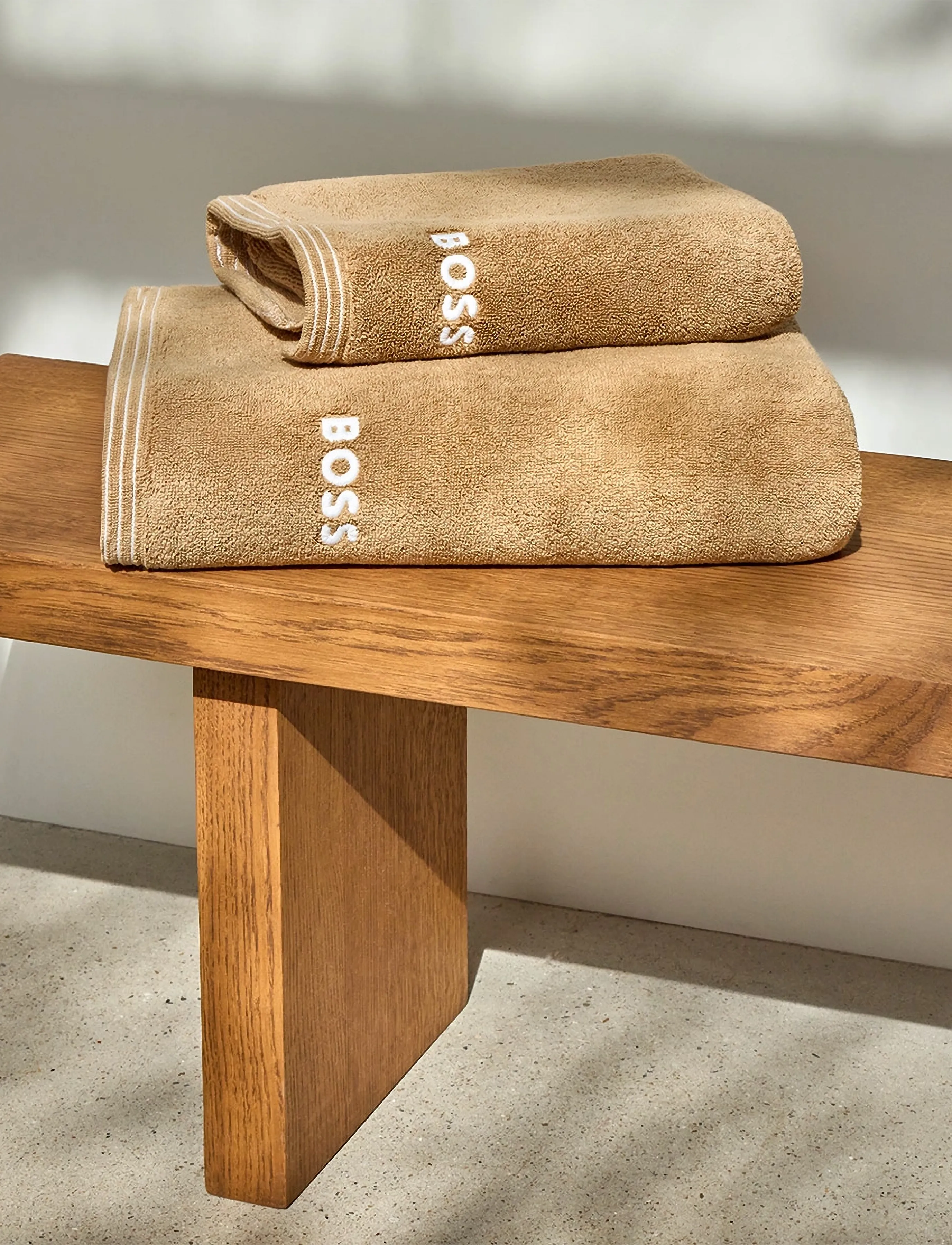 Boss Home - EDGE Bath towel - ansiktshanddukar - pecan - 3