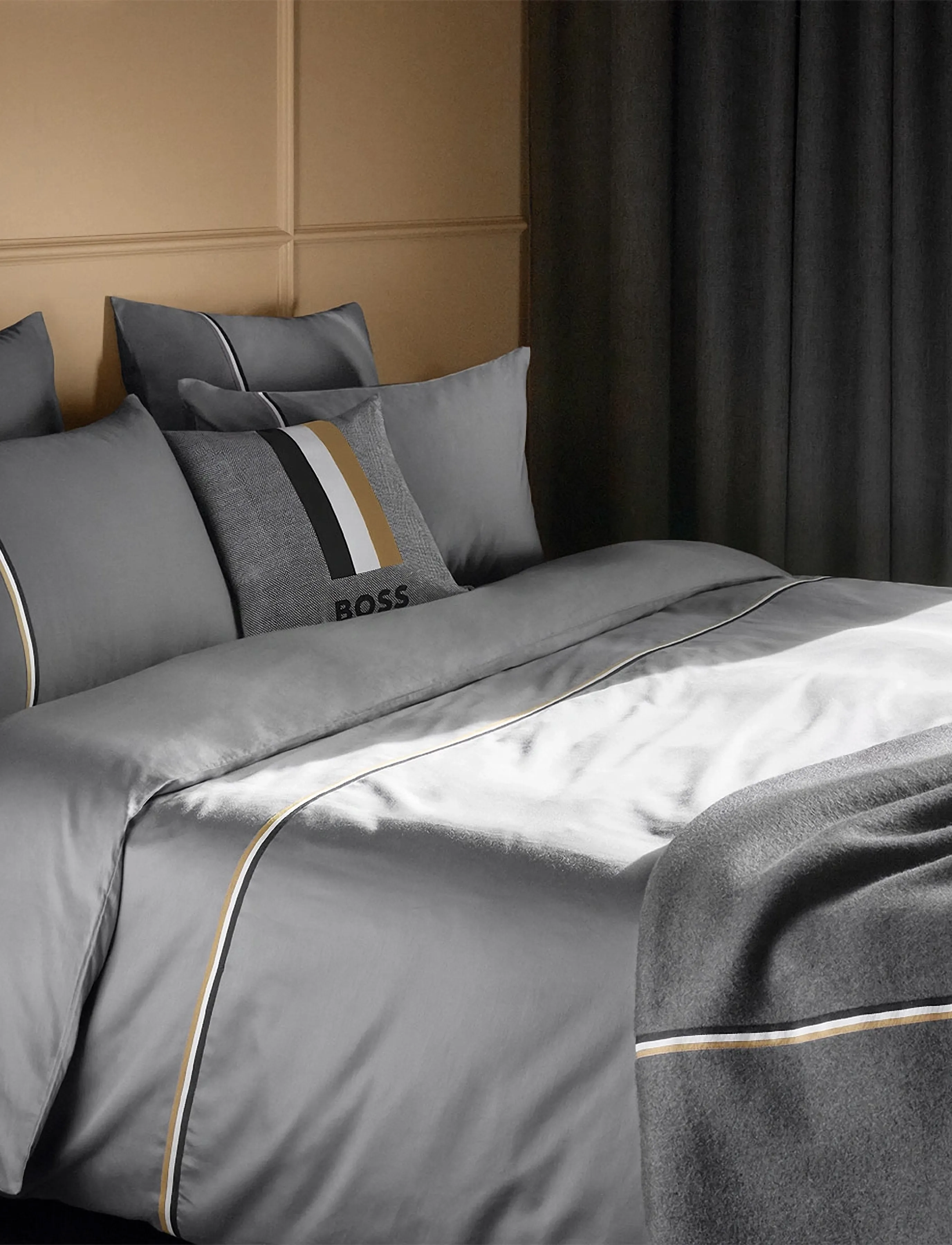 Boss Home Blinea Set, 140X50 cm, Grey, Sengetekstiler > Sengesæt, Unisex