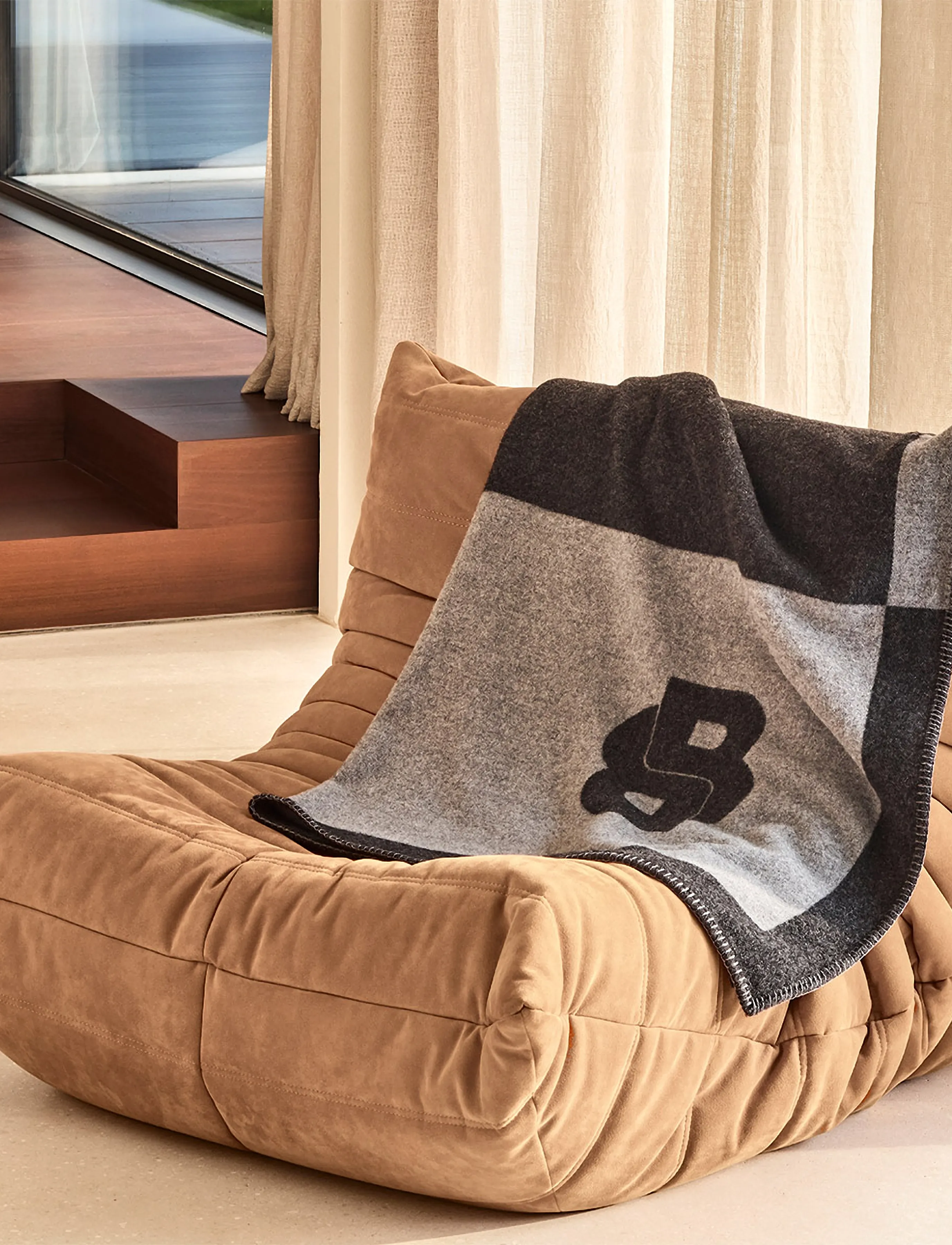 Boss Home Signatur Throw,,,Grau Gr.130X170CM