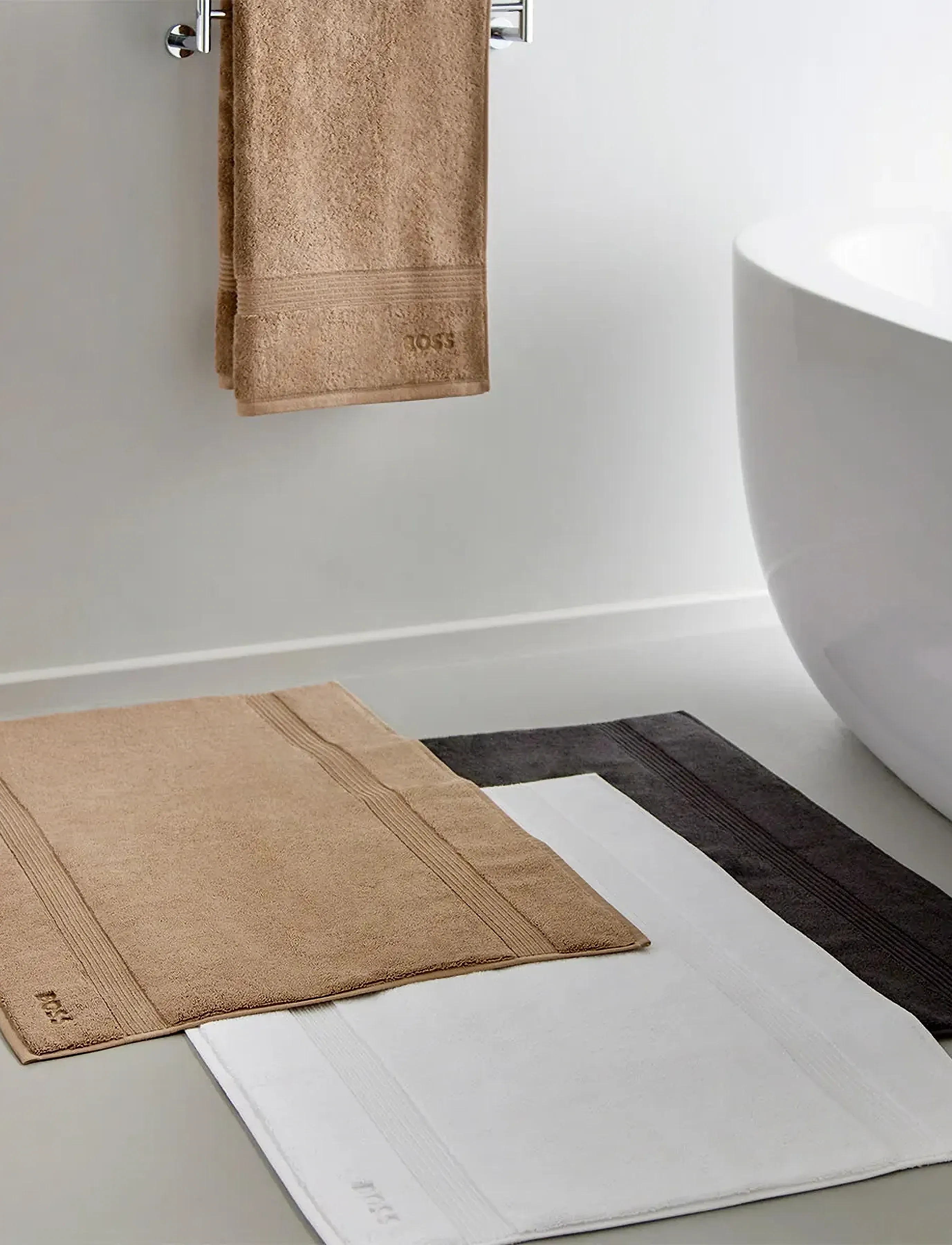 Boss Home Loft Bath Mat, 60X90 cm, Rugs & Carpets, Beige - Rugs, Homeware