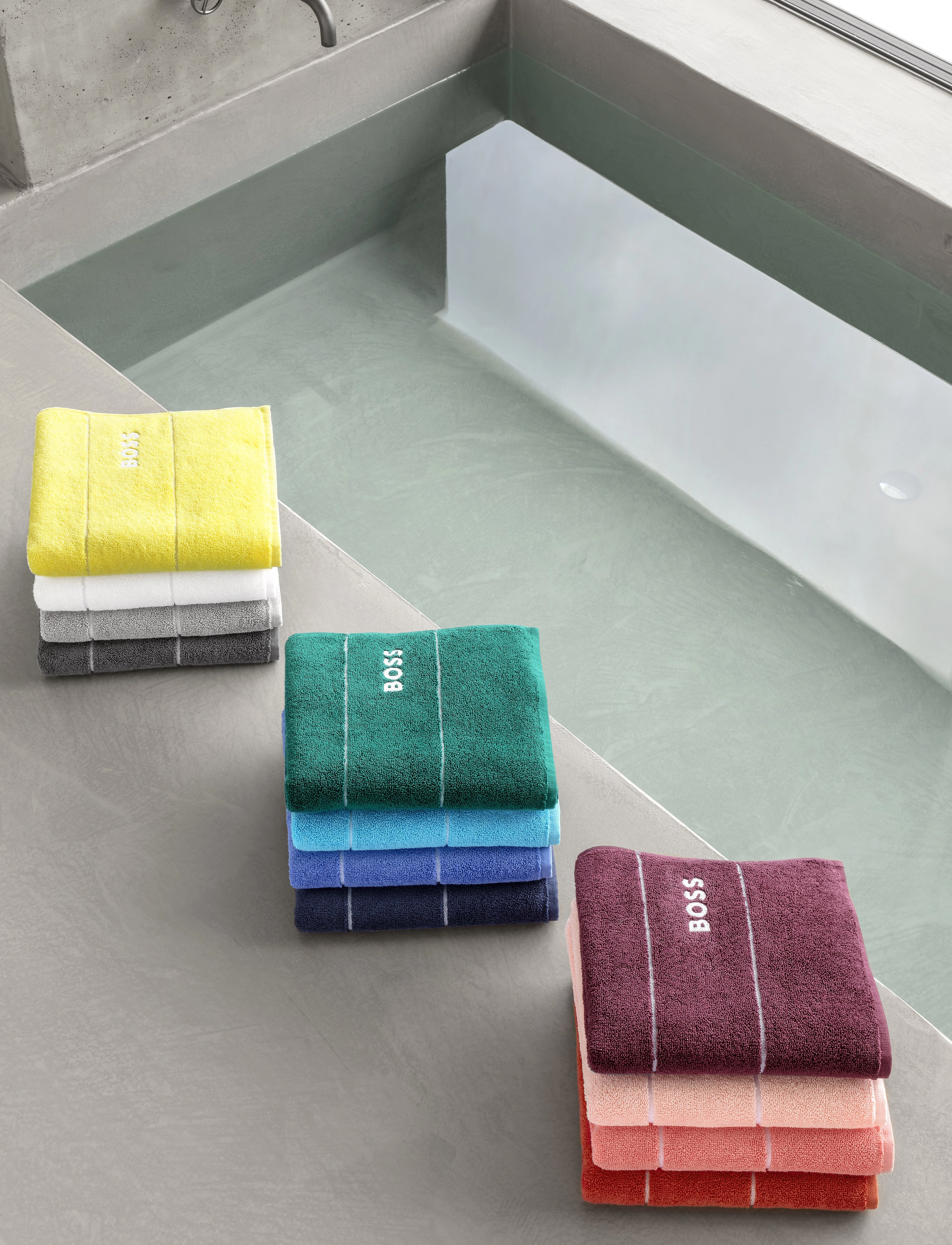 Boss Home Plain Guest Towel, 40X60 cm, Towels & Bath Towels, Grau - Homeware