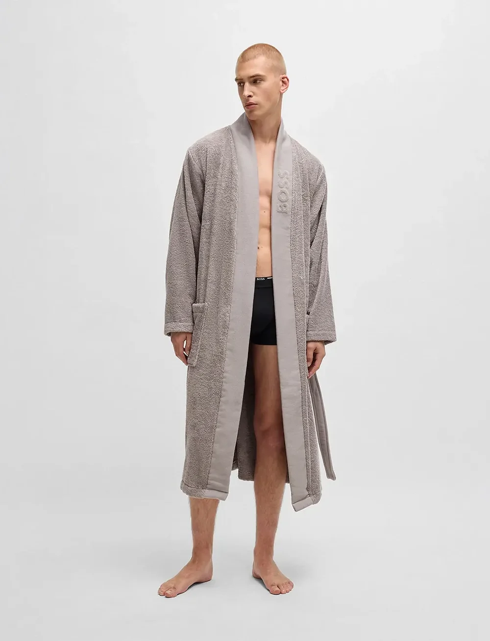 Boss Home - PLAIN Bath robe - osta hinna alusel - concrnh - 4