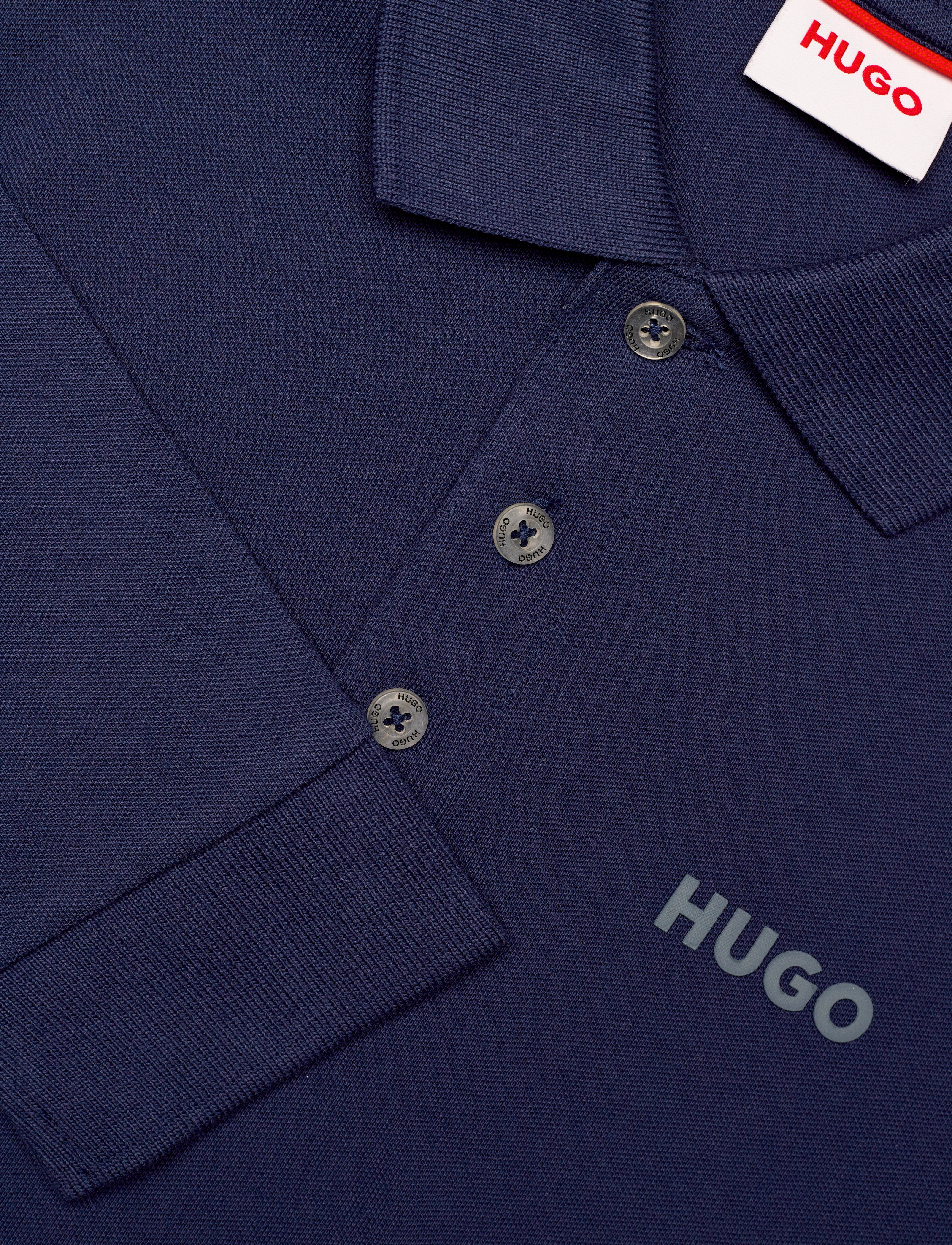 Hugo Kids - LONG SLEEVE POLO - medieval blue - 2