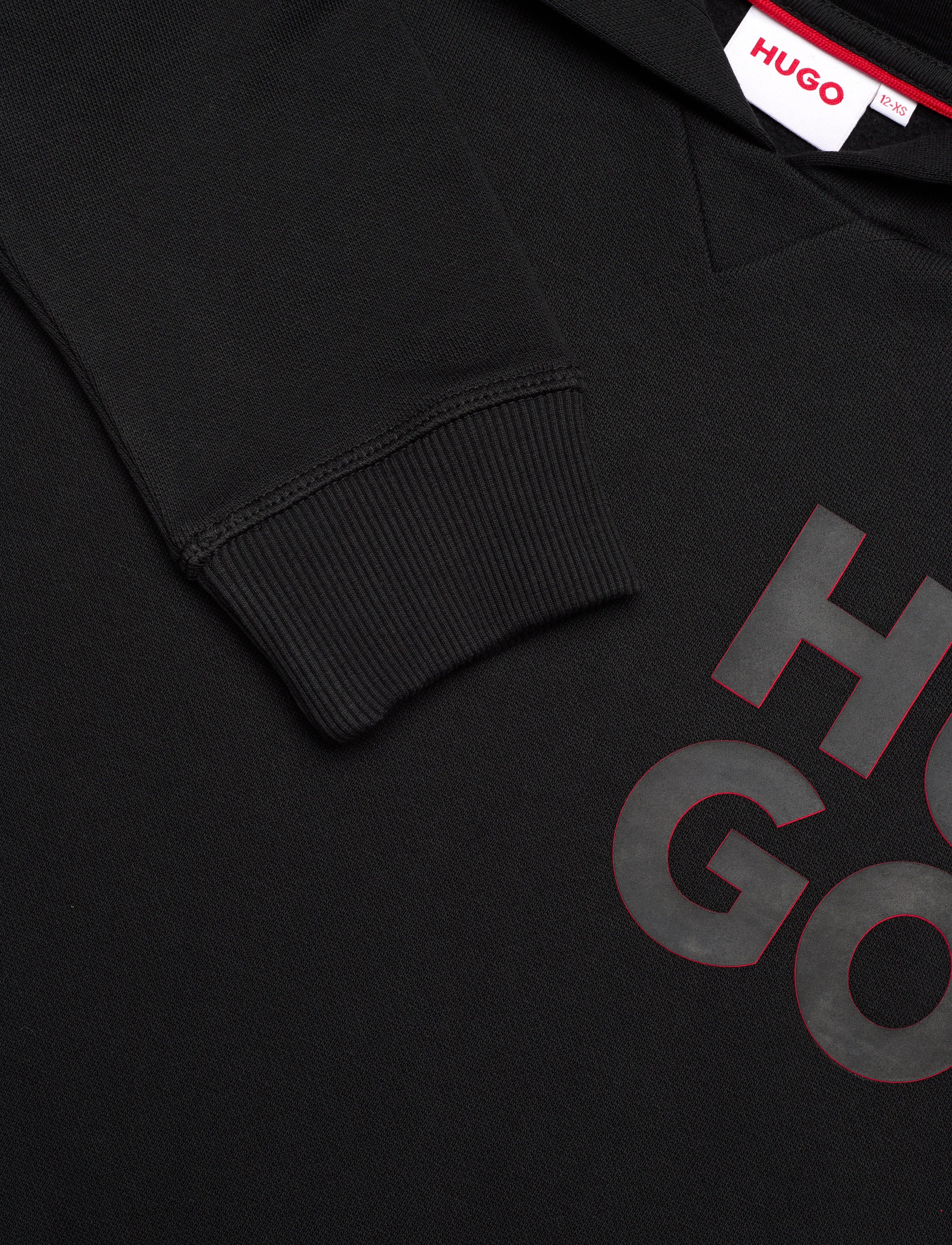 Hugo Kids - HOODED SWEATSHIRT - black - 2
