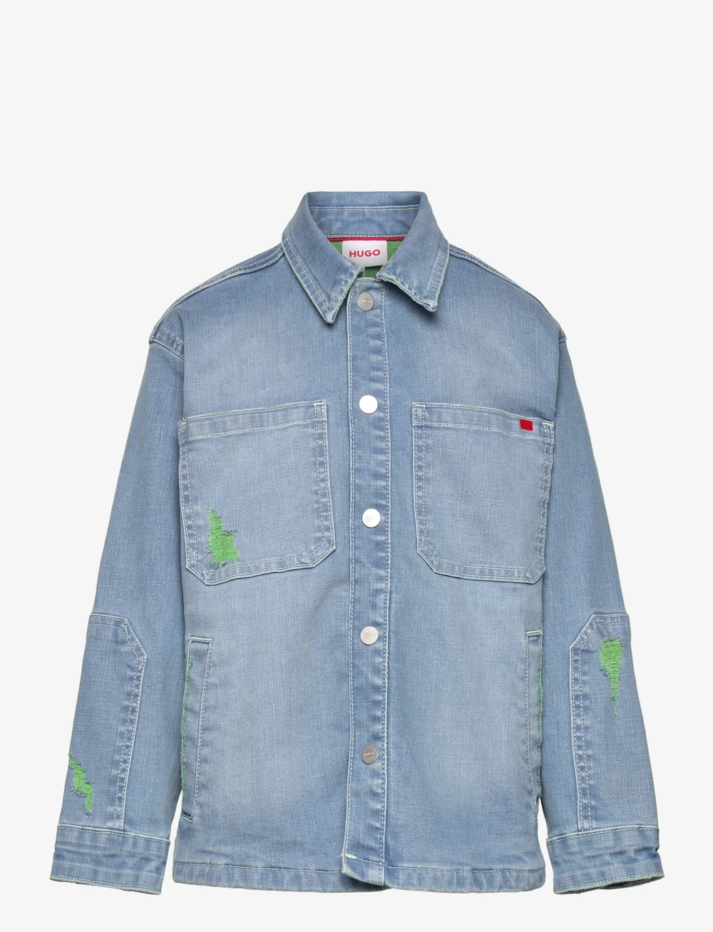 Hugo Kids - DENIMOVERSHIRT - jeansjacken - bleach grows - 0