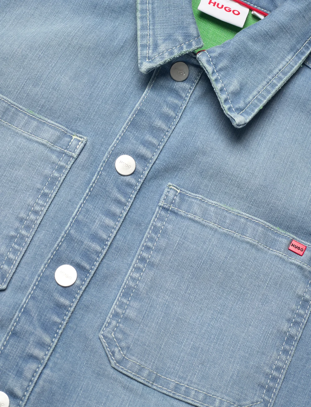 Hugo Kids - DENIMOVERSHIRT - jeansjacken - bleach grows - 4