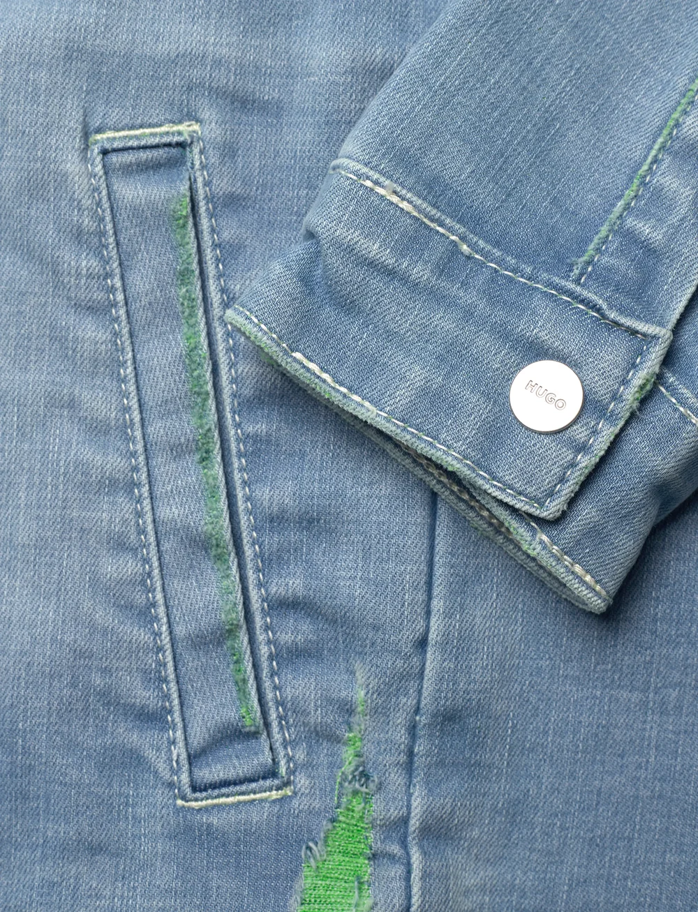 Hugo Kids - DENIMOVERSHIRT - jeansjacken - bleach grows - 5