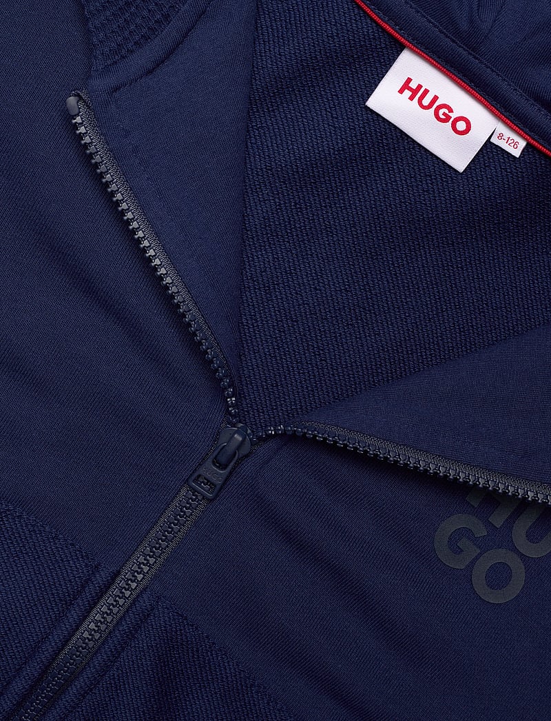 Hugo Kids - HOODED CARDIGAN - huvtröjor - medieval blue - 2