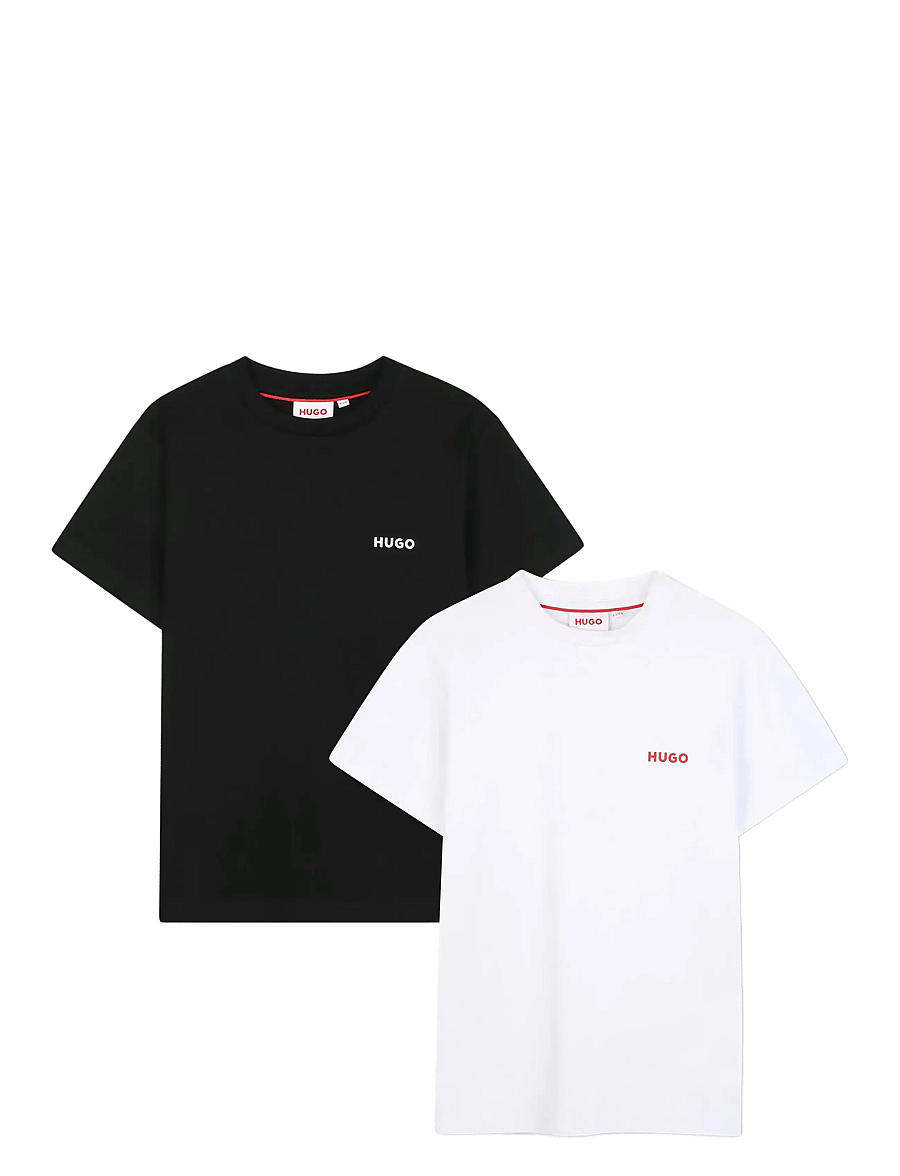 Hugo Kids - SET 2 T-SHIRTS - kurzärmelige - black white - 0
