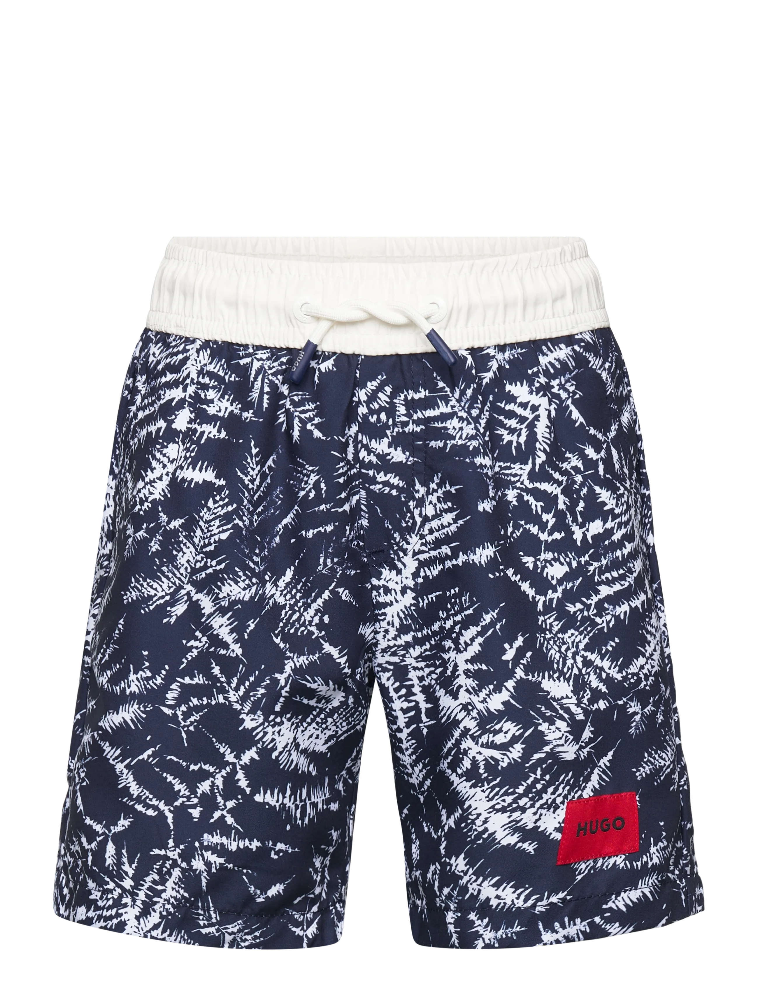 Hugo Kids SWIM SHORTS - Riided - BLUE  WHITE / navy