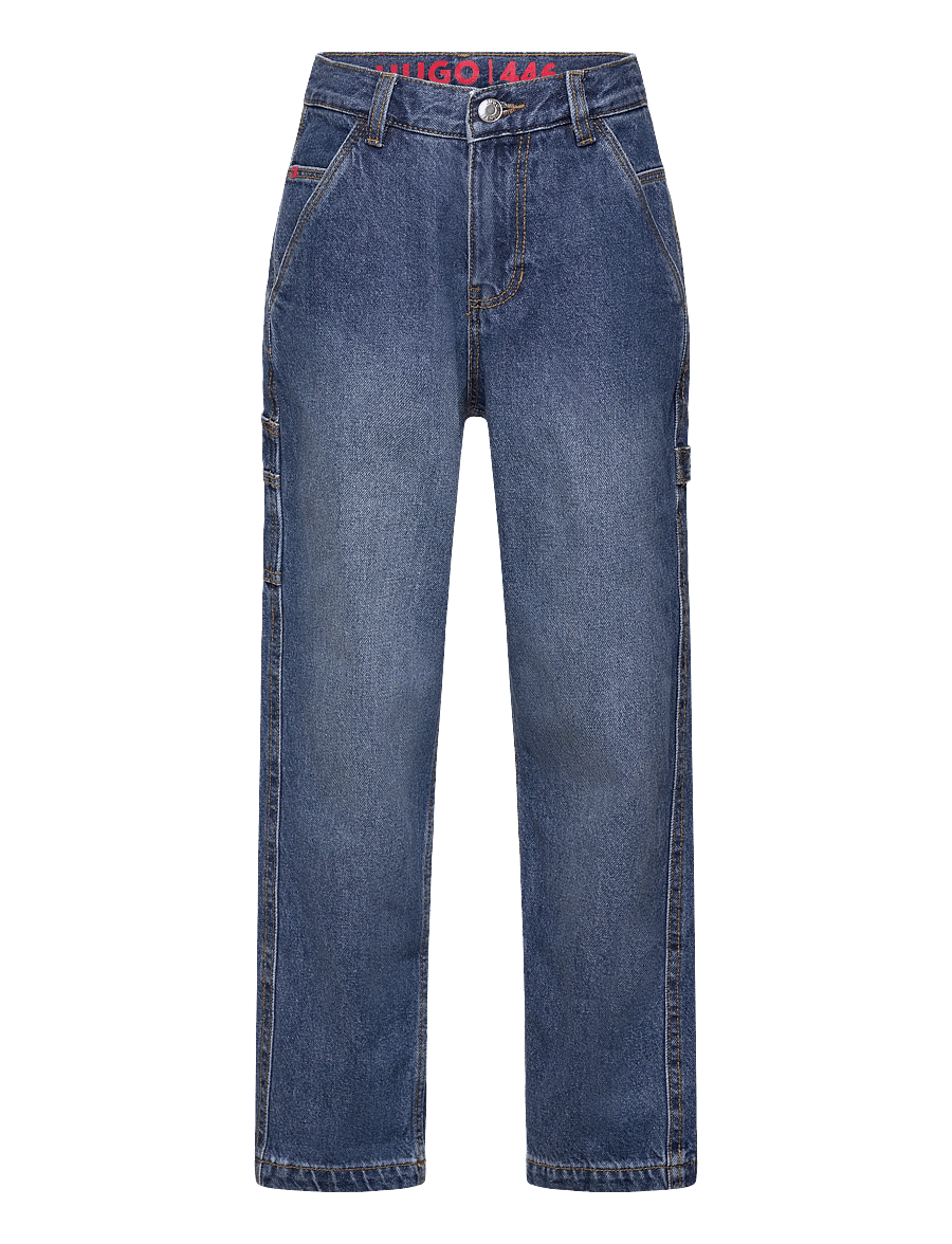 Hugo Kids - DENIM TROUSERS - loose jeans - double stone + brush - 0