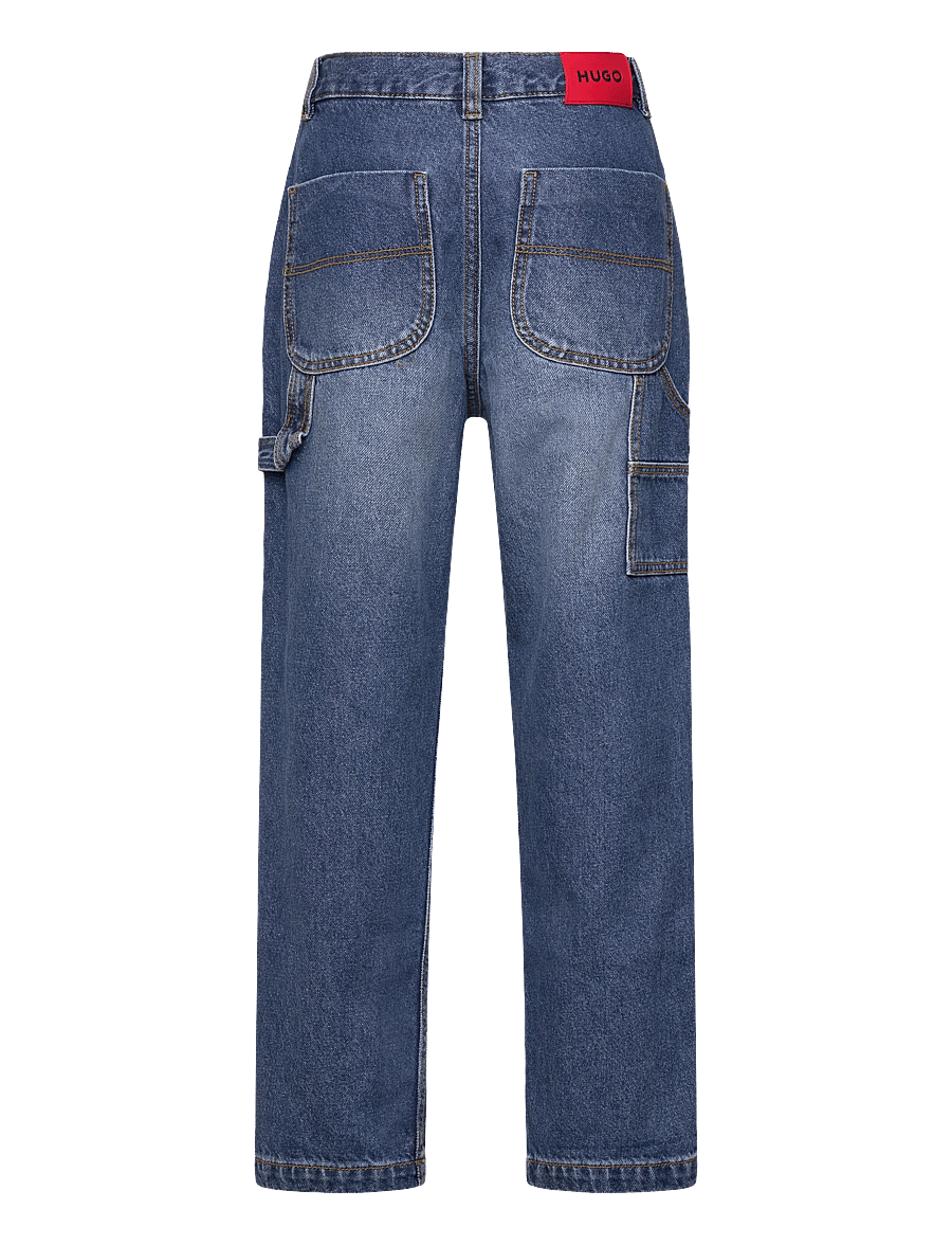 Hugo Kids - DENIM TROUSERS - loose jeans - double stone + brush - 1